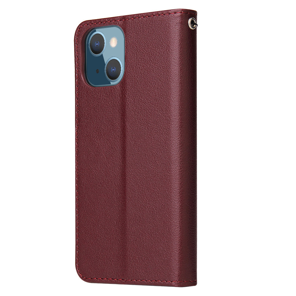 For iPhone 13 mini Case PU Leather Phone Cover with Card Slots Wallet