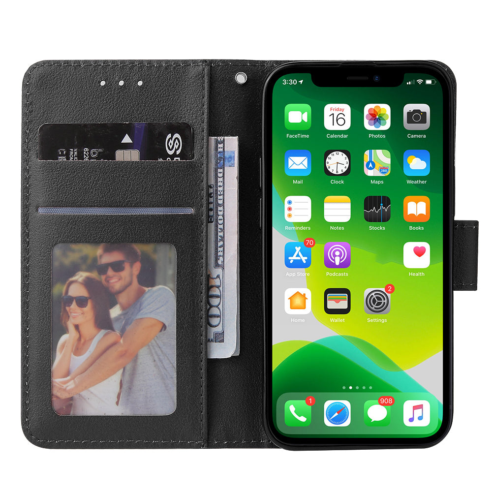 For iPhone 13 Case Shockproof PU Leather Wallet Phone Cover