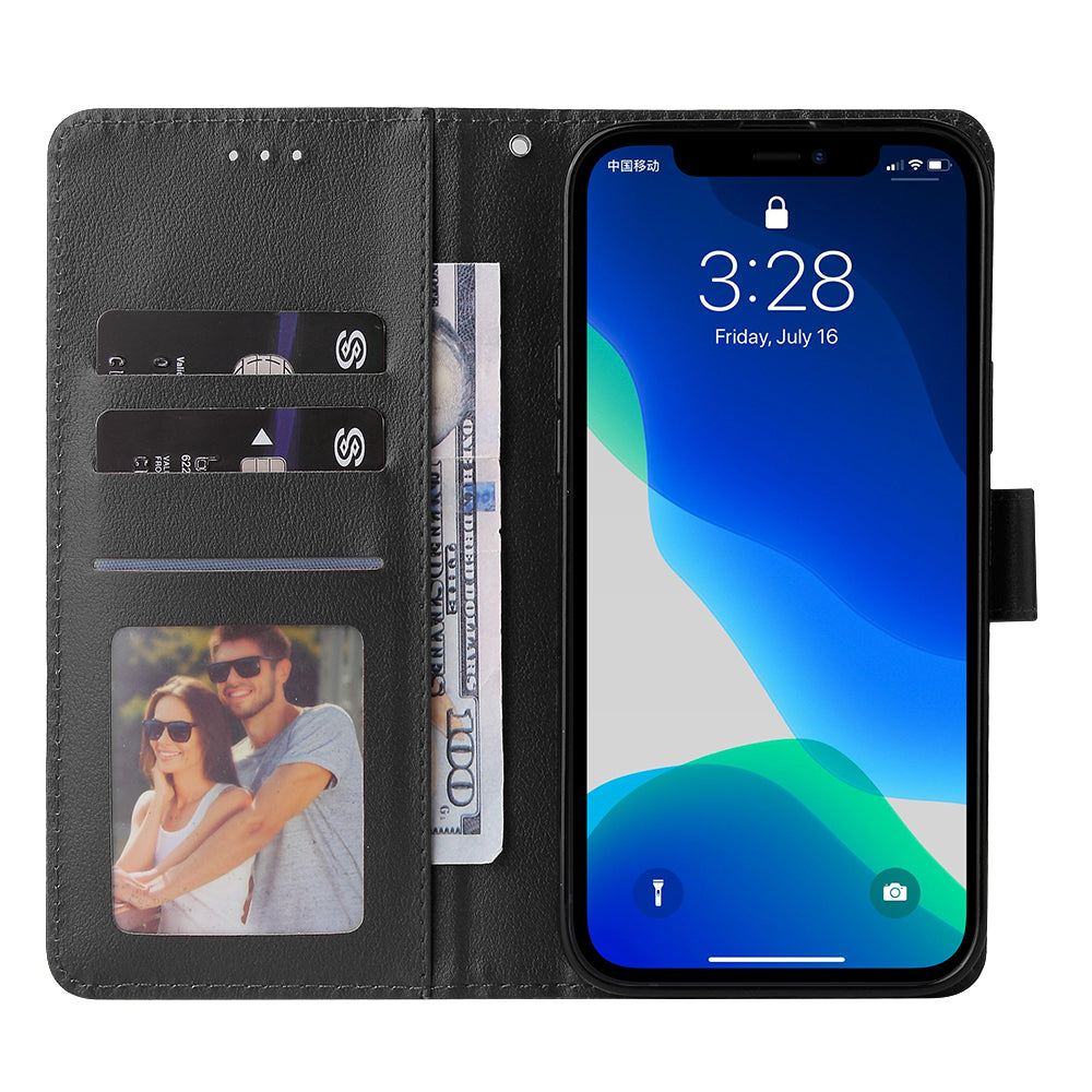 For iPhone 13 Pro Case Wallet PU Leather Flip Protective Phone Cover
