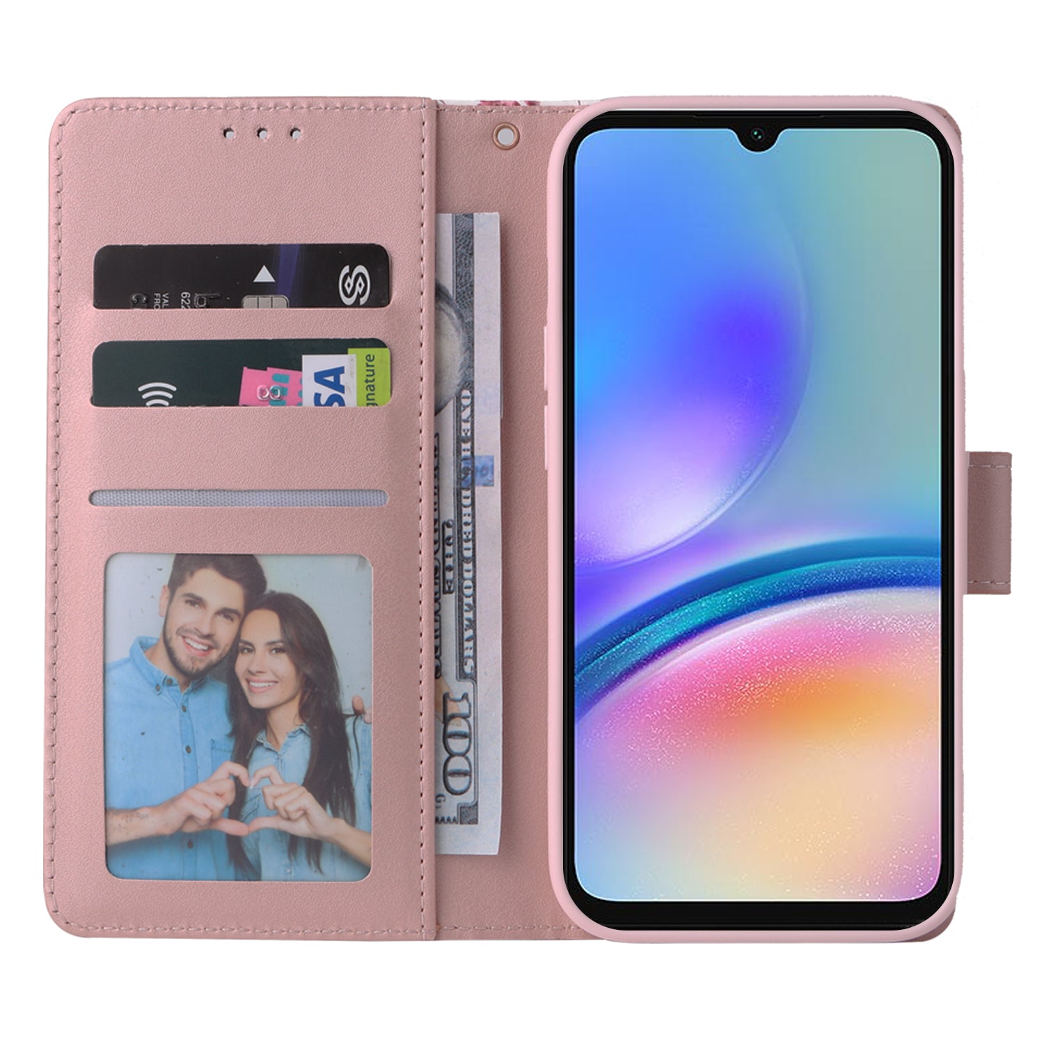 For Samsung Galaxy A05s 4G Case Lacquered Leather Phone Shell Marble Pattern Design