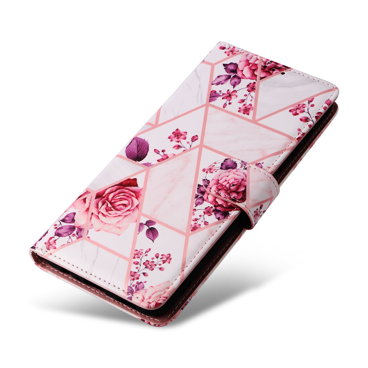 For Samsung Galaxy A05s 4G Case Lacquered Leather Phone Shell Marble Pattern Design