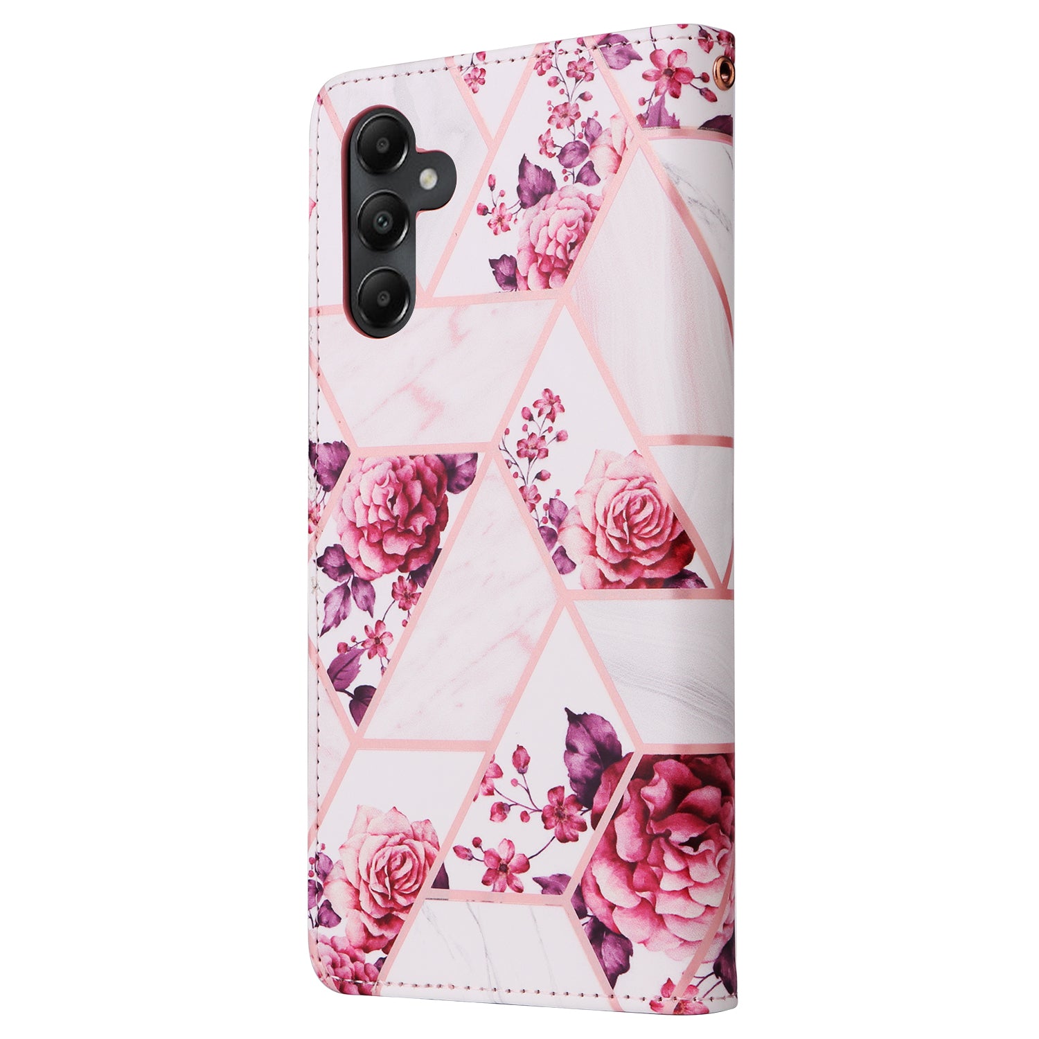 For Samsung Galaxy A05s 4G Case Lacquered Leather Phone Shell Marble Pattern Design