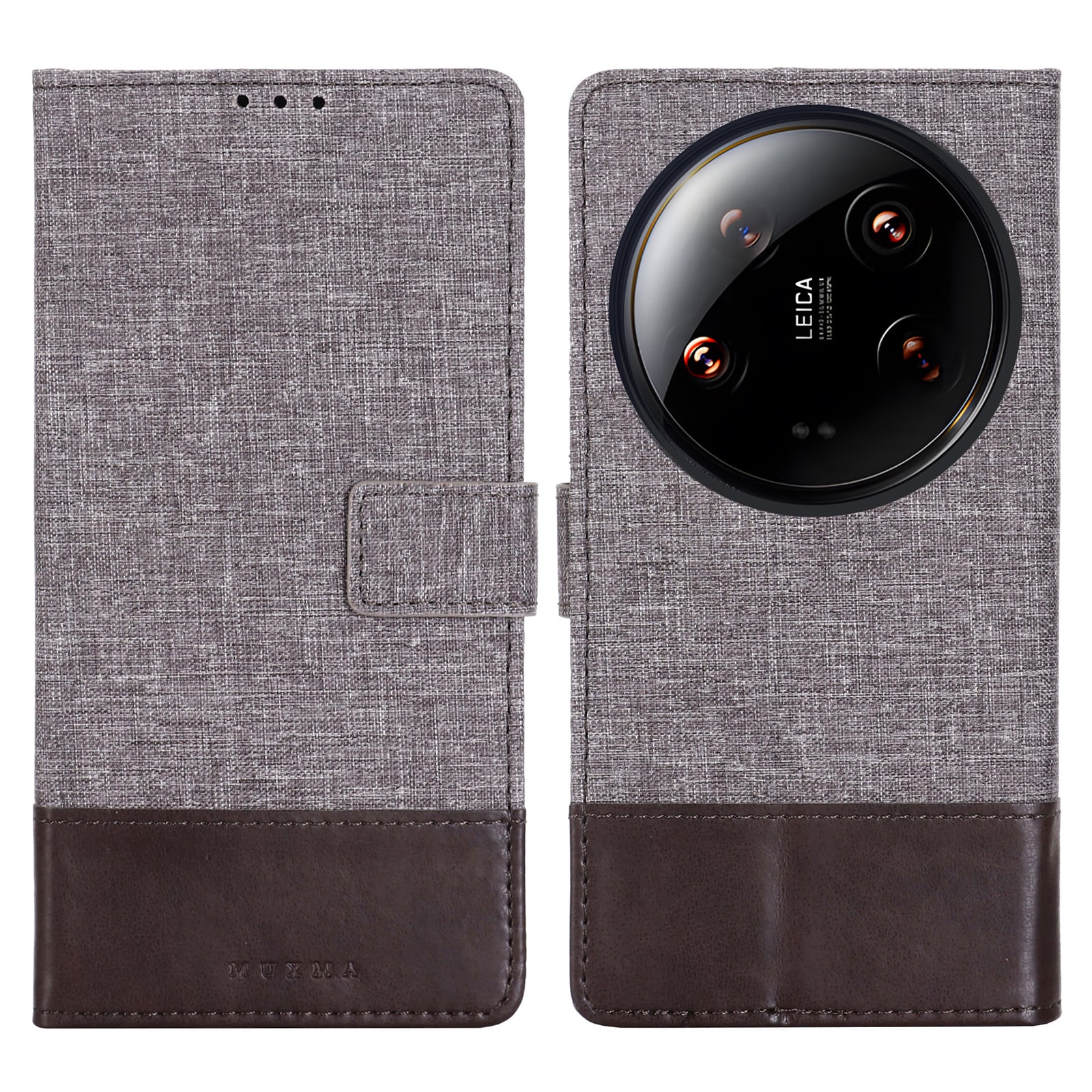 MUXMA MX102 For Xiaomi 14 Ultra Case Magnetic Closure PU Leather Phone Wallet Cover