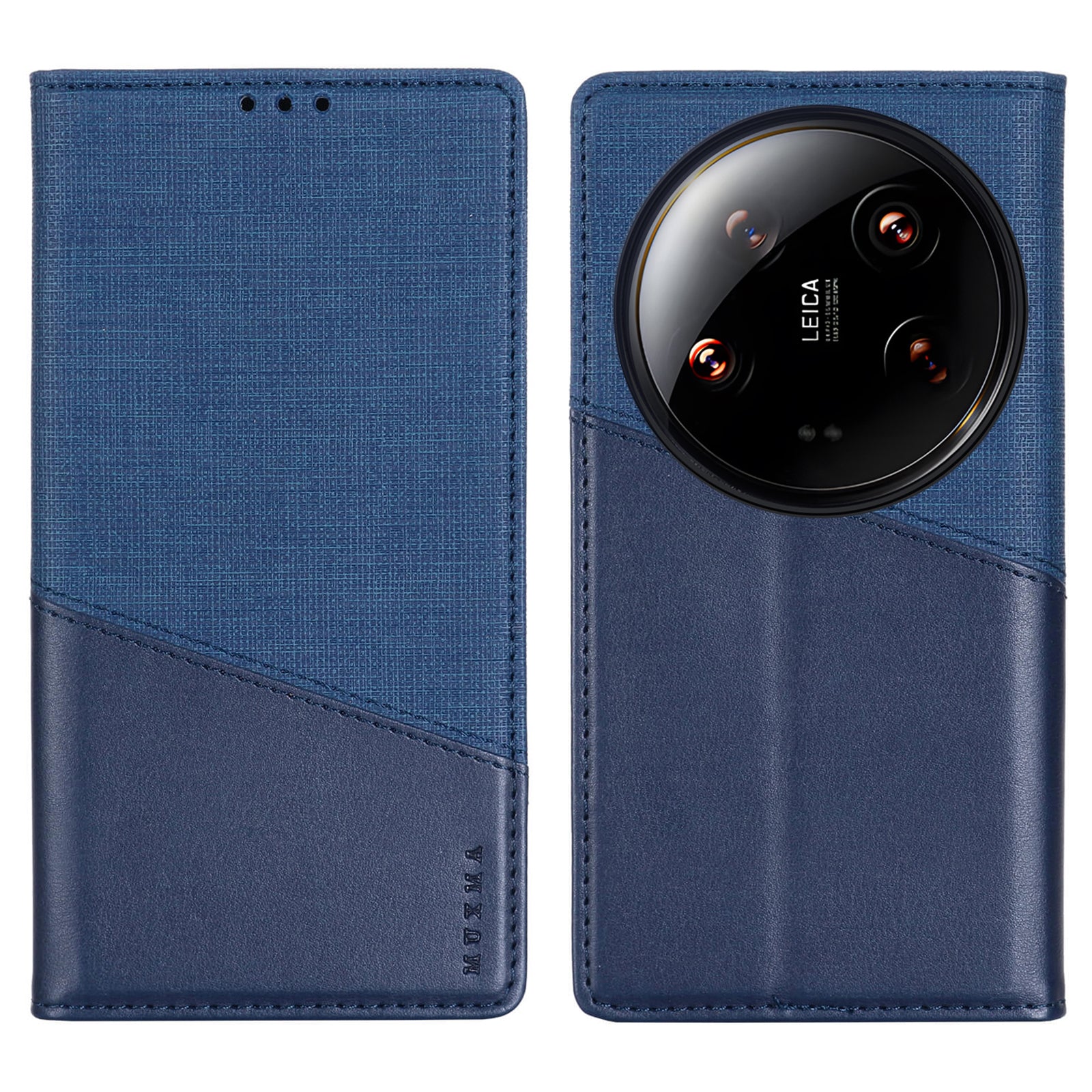 MUXMA MX109 For Xiaomi 14 Ultra Leather Case Magnetic Closing RFID Blocking Wallet Phone Cover