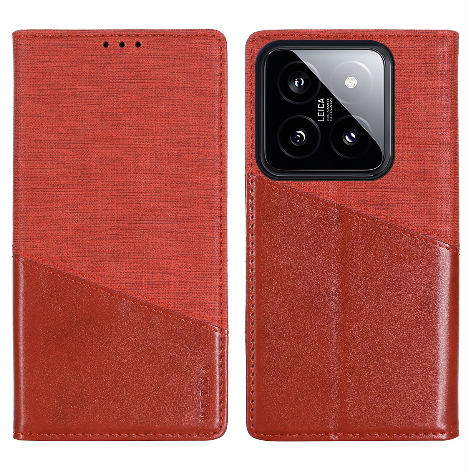 MUXMA MX109 For Xiaomi 14 Magnetic Phone Case RFID Blocking Stand Cover