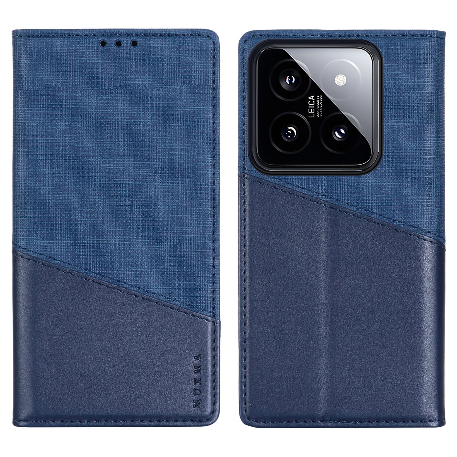 MUXMA MX109 For Xiaomi 14 Magnetic Phone Case RFID Blocking Stand Cover
