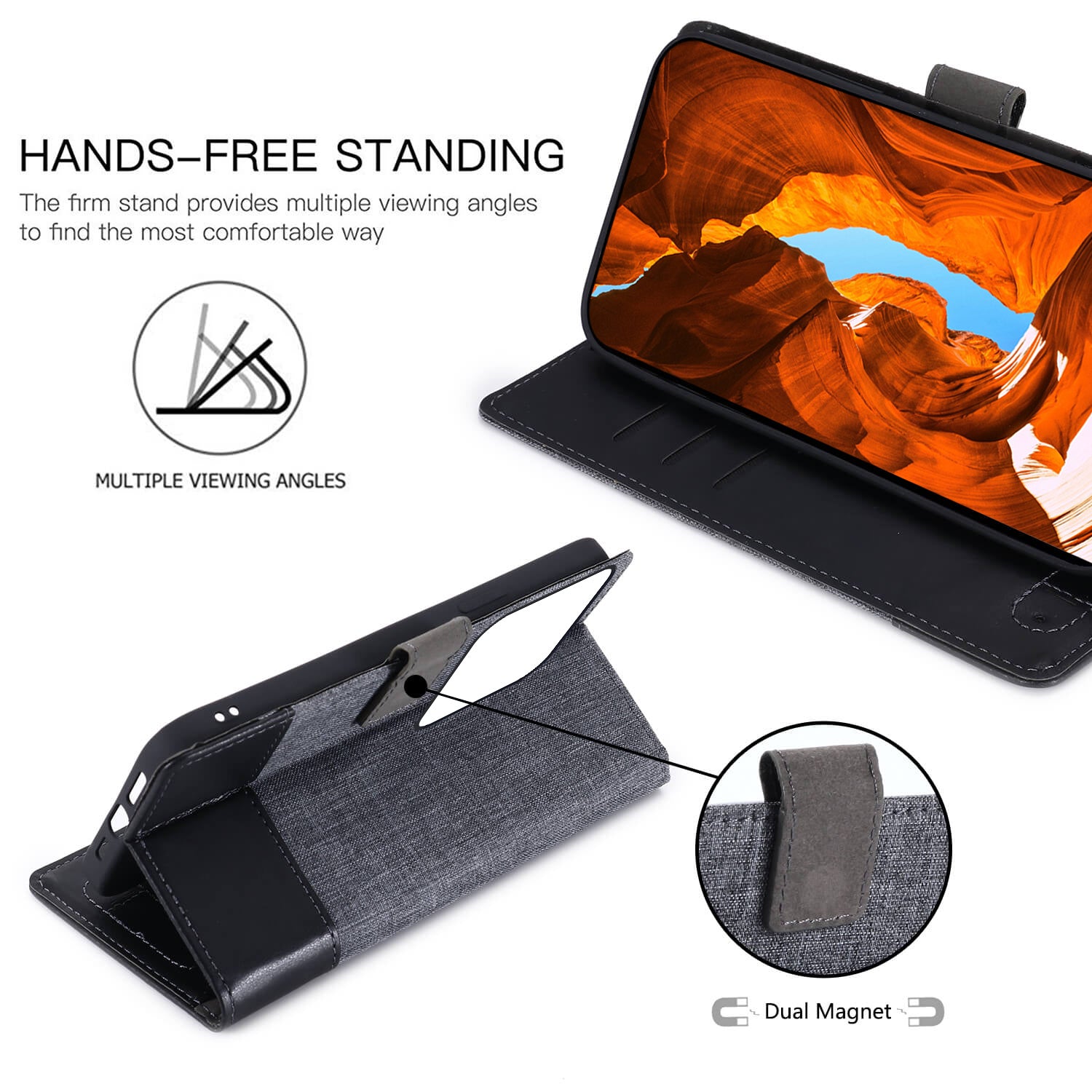 MUXMA MX102 For Xiaomi 14 Wallet Case PU Leather Stand Folio Phone Cover