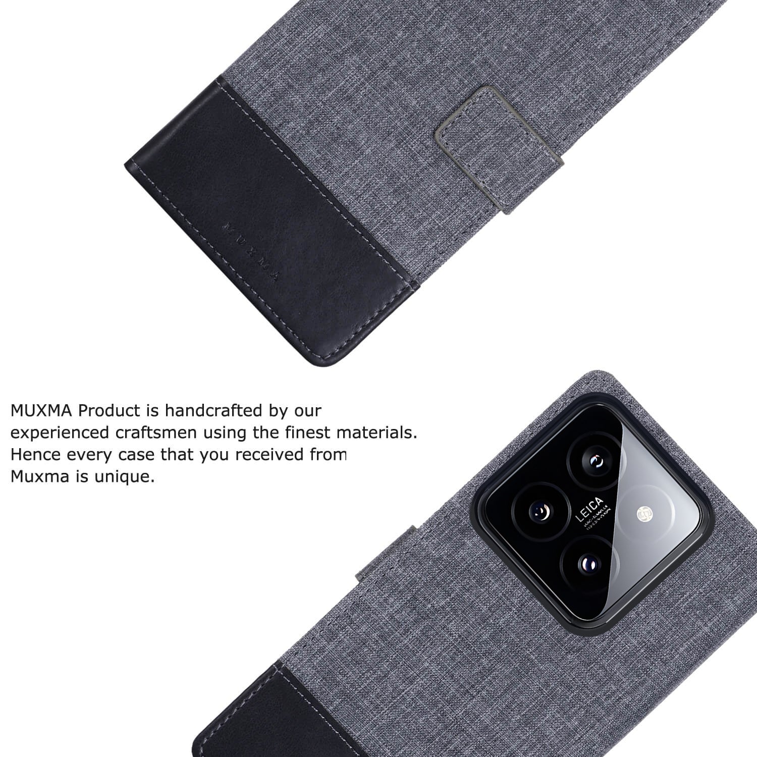 MUXMA MX102 For Xiaomi 14 Wallet Case PU Leather Stand Folio Phone Cover