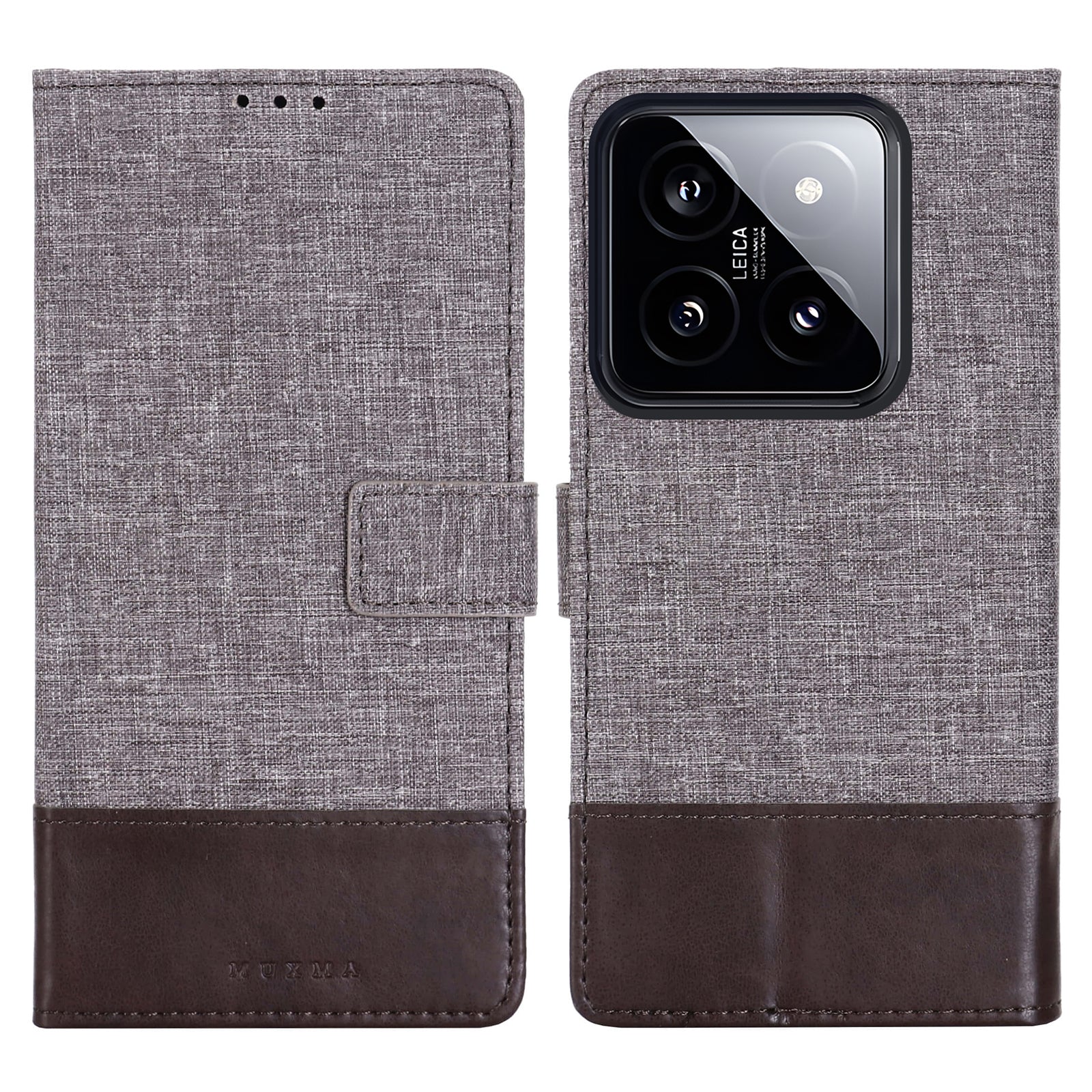 MUXMA MX102 For Xiaomi 14 Wallet Case PU Leather Stand Folio Phone Cover