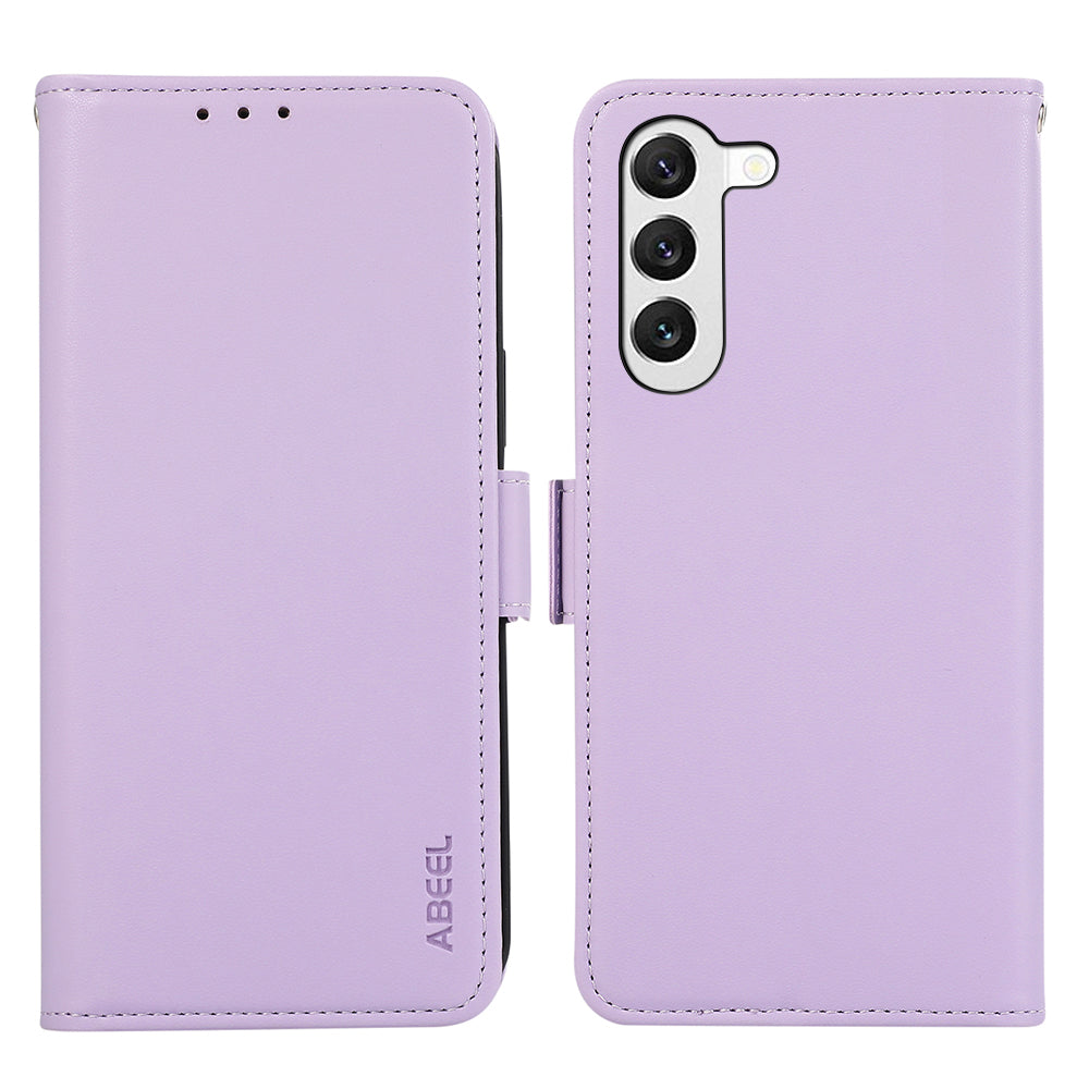 ABEEL For Samsung Galaxy S23+ 5G Case Soft PU Leather RFID Blocking Wallet Phone Shell