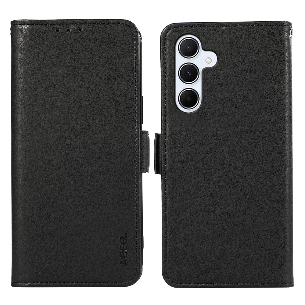 ABEEL For Samsung Galaxy S23 FE Case RFID Blocking Leather Wallet Phone Stand Cover