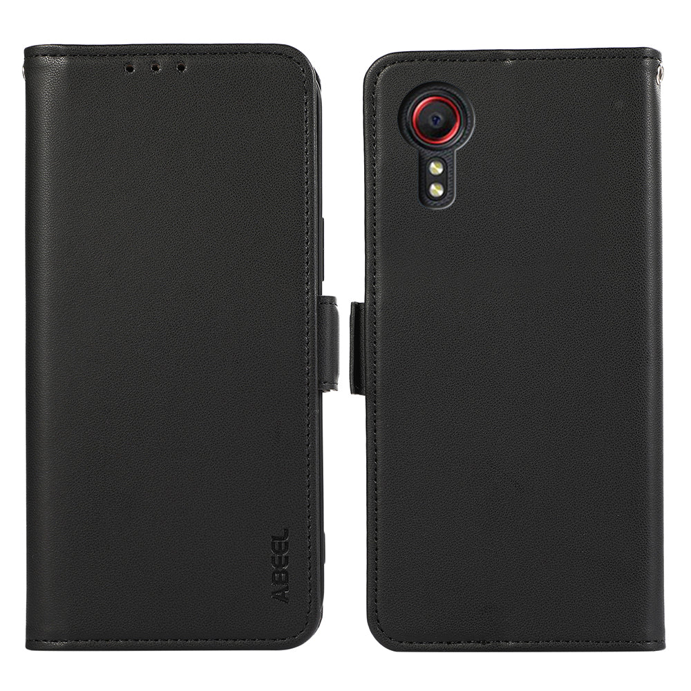 ABEEL For Samsung Galaxy Xcover7 Case RFID Blocking Wallet Drop-Proof Smart Phone Shell
