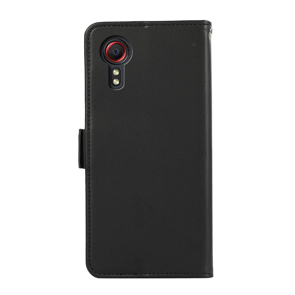 ABEEL For Samsung Galaxy Xcover 5 Stand Case RFID Blocking Wallet Cell Phone Cover