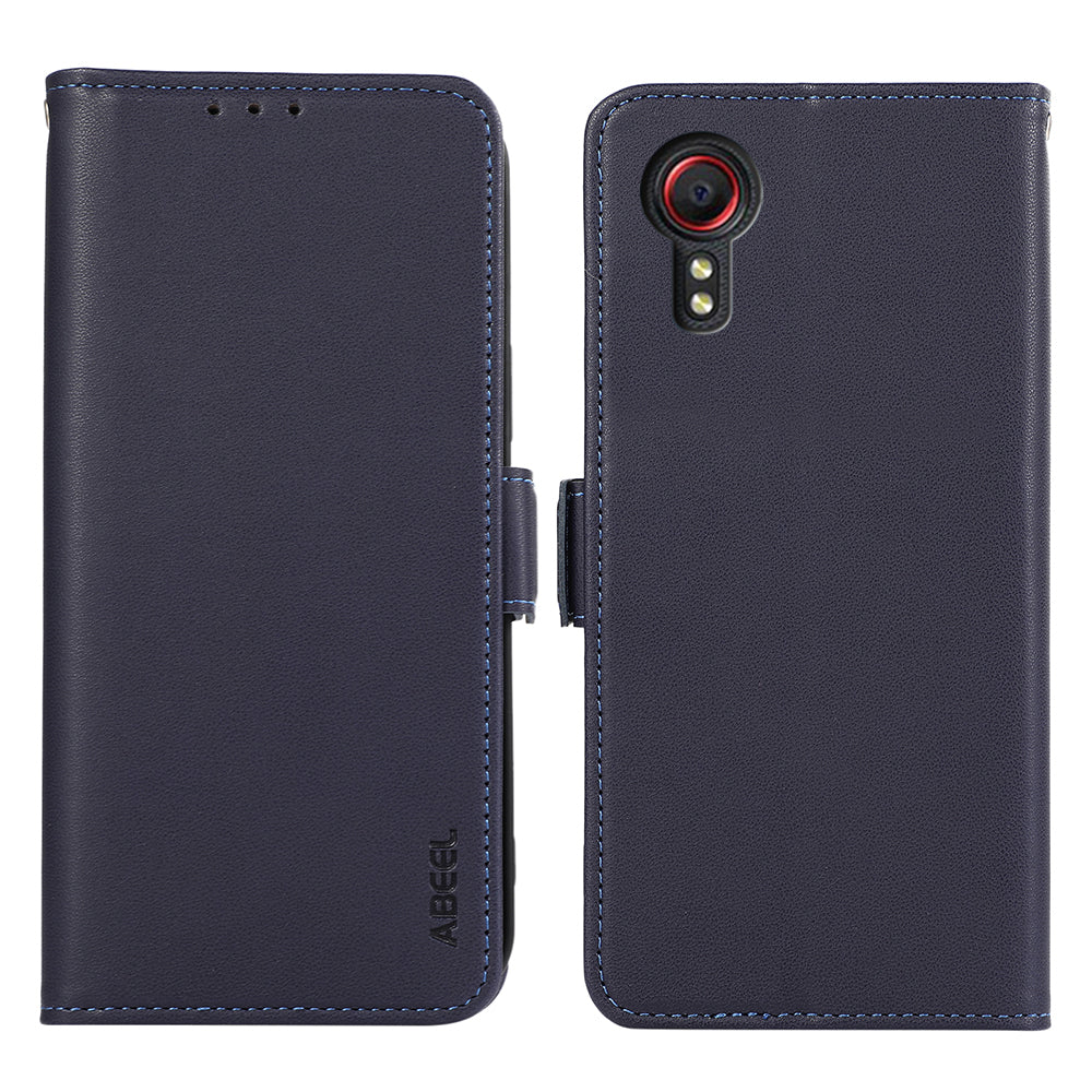 ABEEL For Samsung Galaxy Xcover 5 Stand Case RFID Blocking Wallet Cell Phone Cover