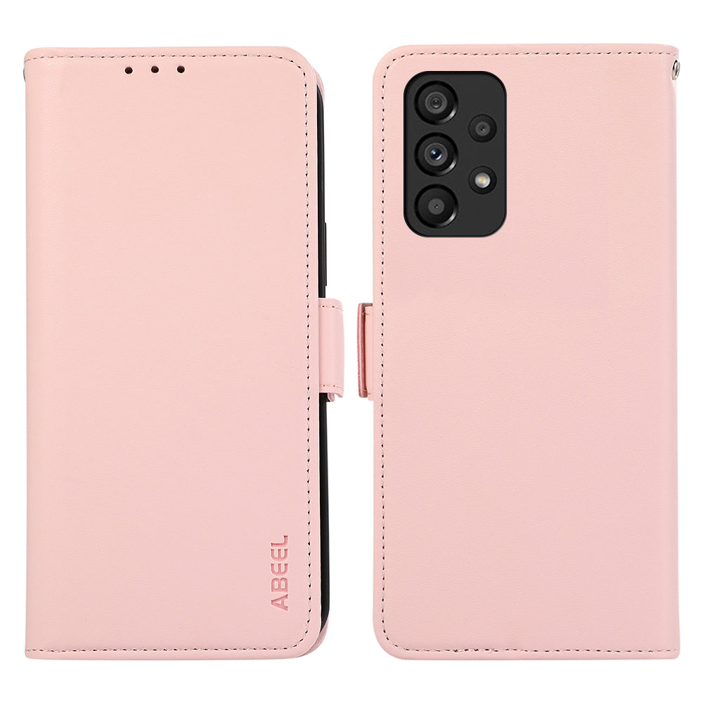 ABEEL For Samsung Galaxy A52 4G / A52 5G / A52s 5G Phone Shell RFID Blocking Wallet PU Leather Stand Case