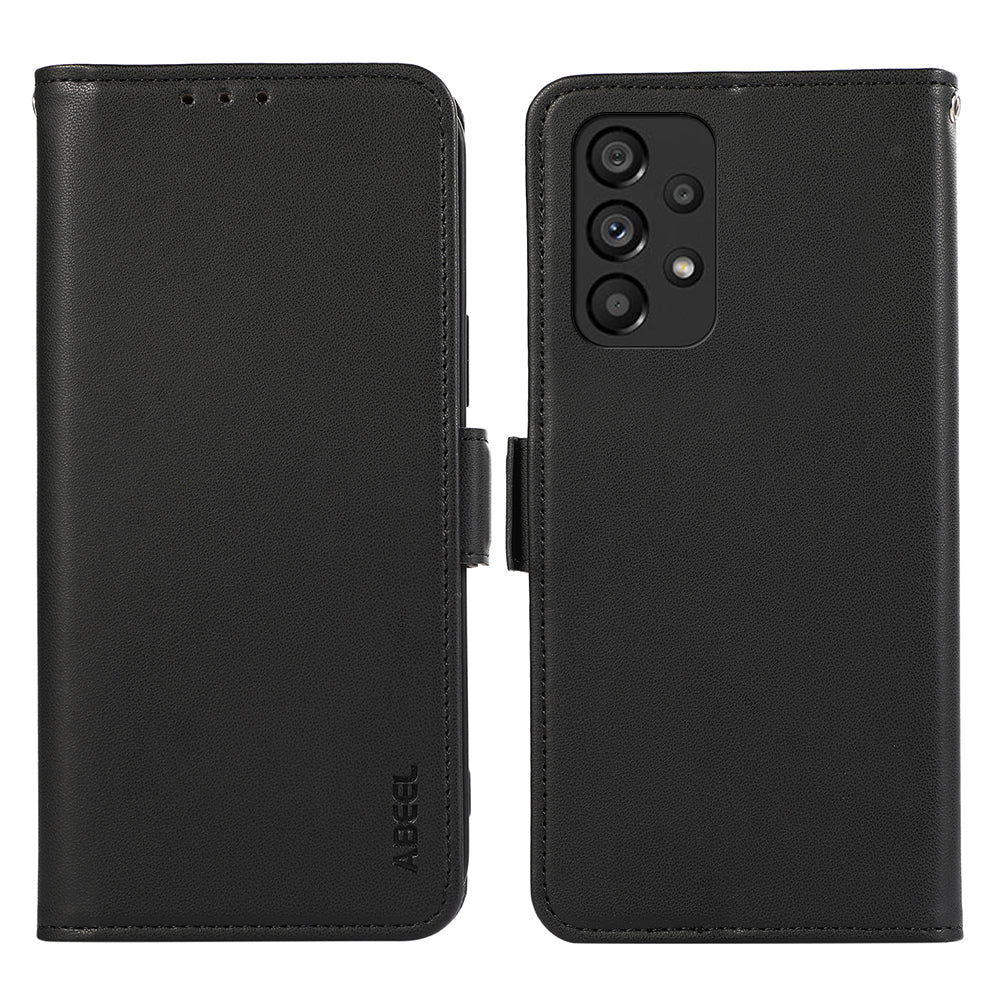 ABEEL For Samsung Galaxy A53 5G Magnetic Phone Case RFID Blocking PU Leather Stand Cover