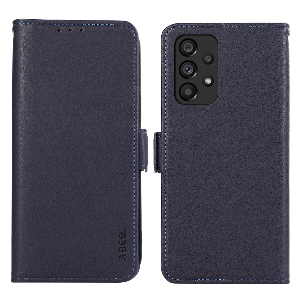 ABEEL For Samsung Galaxy A53 5G Magnetic Phone Case RFID Blocking PU Leather Stand Cover