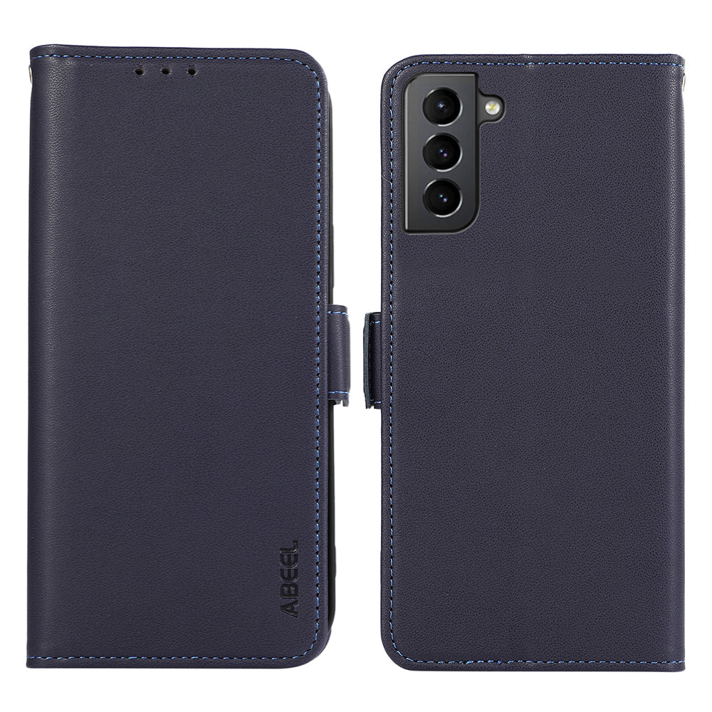 ABEEL For Samsung Galaxy S21+ 5G Wallet Stand Case RFID Blocking PU Leather Cell Phone Cover