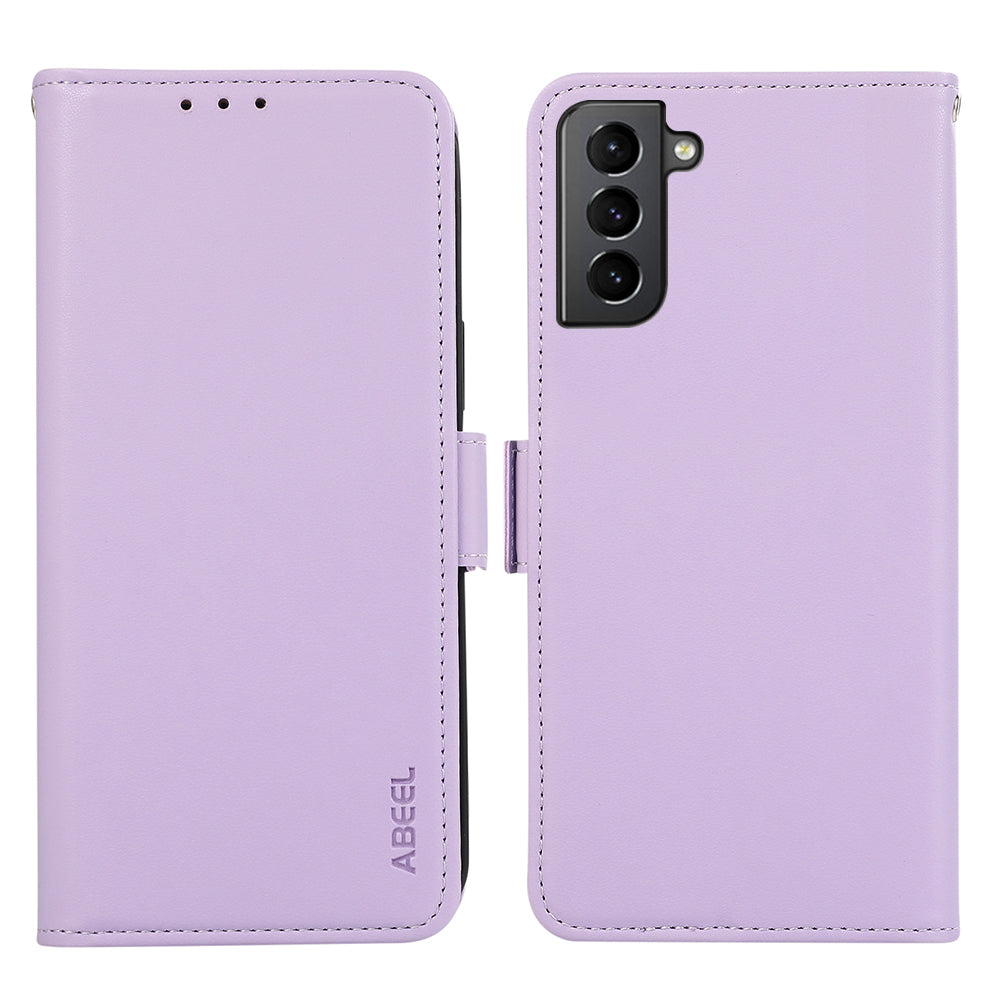 ABEEL For Samsung Galaxy S21+ 5G Wallet Stand Case RFID Blocking PU Leather Cell Phone Cover
