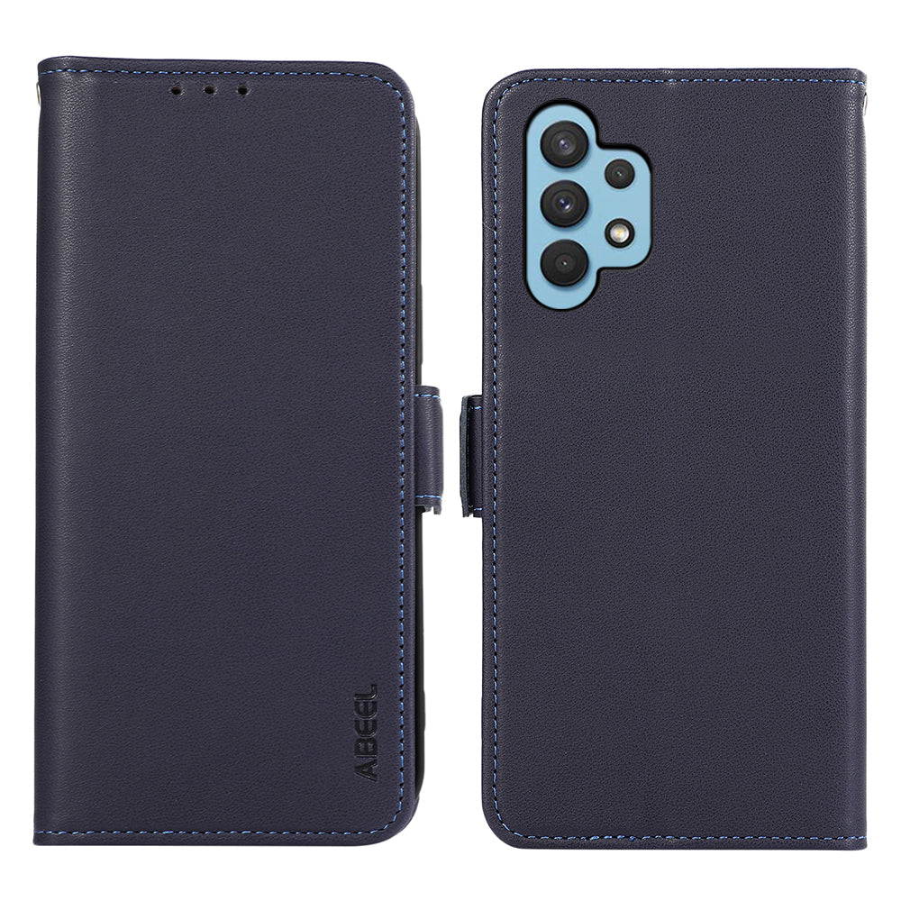 ABEEL For Samsung Galaxy A32 4G (EU Version) RFID Blocking Wallet Leather Case Phone Shell