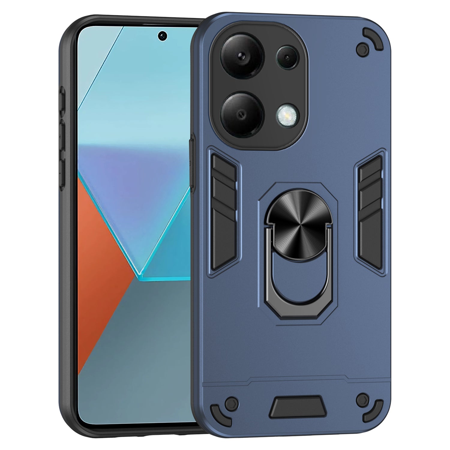 For Xiaomi Redmi Note 13 Pro 4G / Poco M6 Pro 4G Case Magnetic Car Mount Kickstand Phone Cover