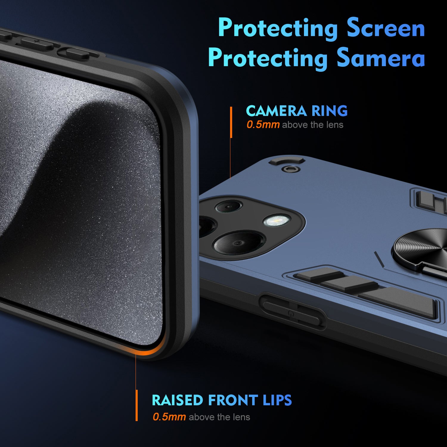 For Xiaomi Redmi Note 13 Pro 4G / Poco M6 Pro 4G Case Magnetic Car Mount Kickstand Phone Cover