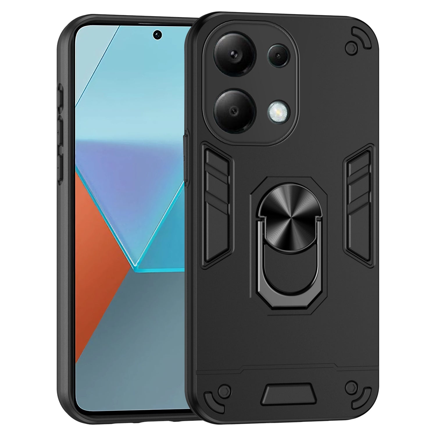 For Xiaomi Redmi Note 13 Pro 4G / Poco M6 Pro 4G Case Magnetic Car Mount Kickstand Phone Cover