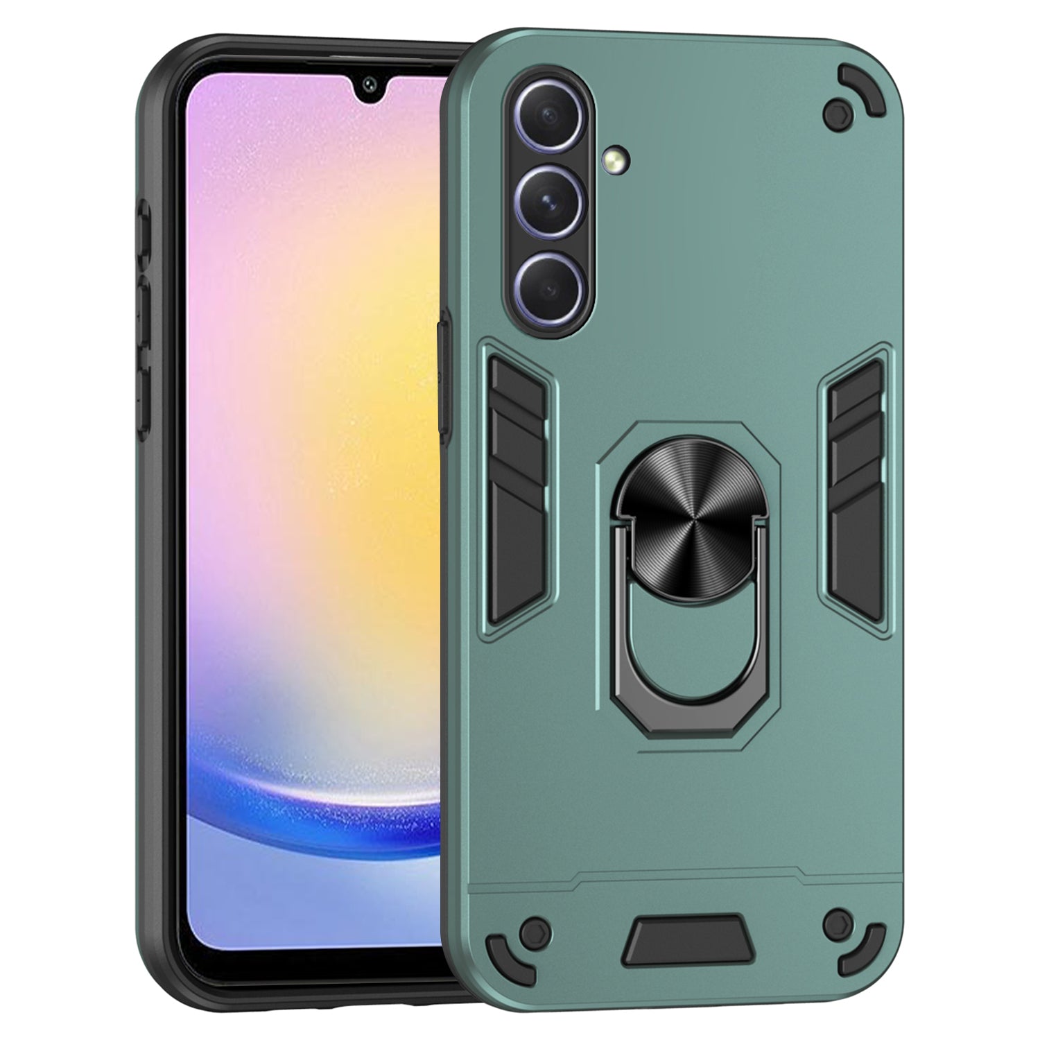 For Samsung Galaxy A25 5G (Global) (161.0 x 76.5 x 8.3mm) Case Kickstand Car Mount Phone Case