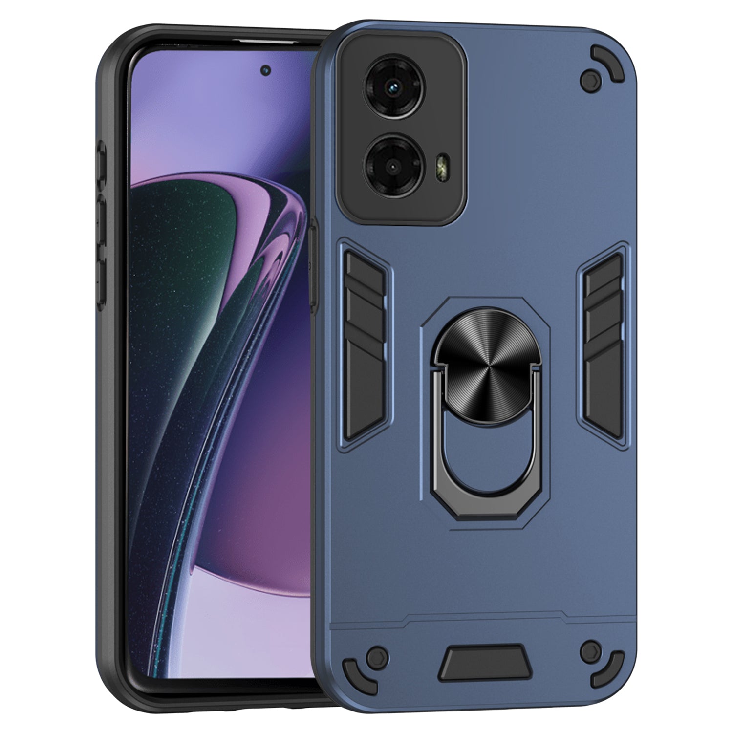 For Motorola Moto G 5G (2024) Case Kickstand Phone Cover Support Magnetic Car Mount
