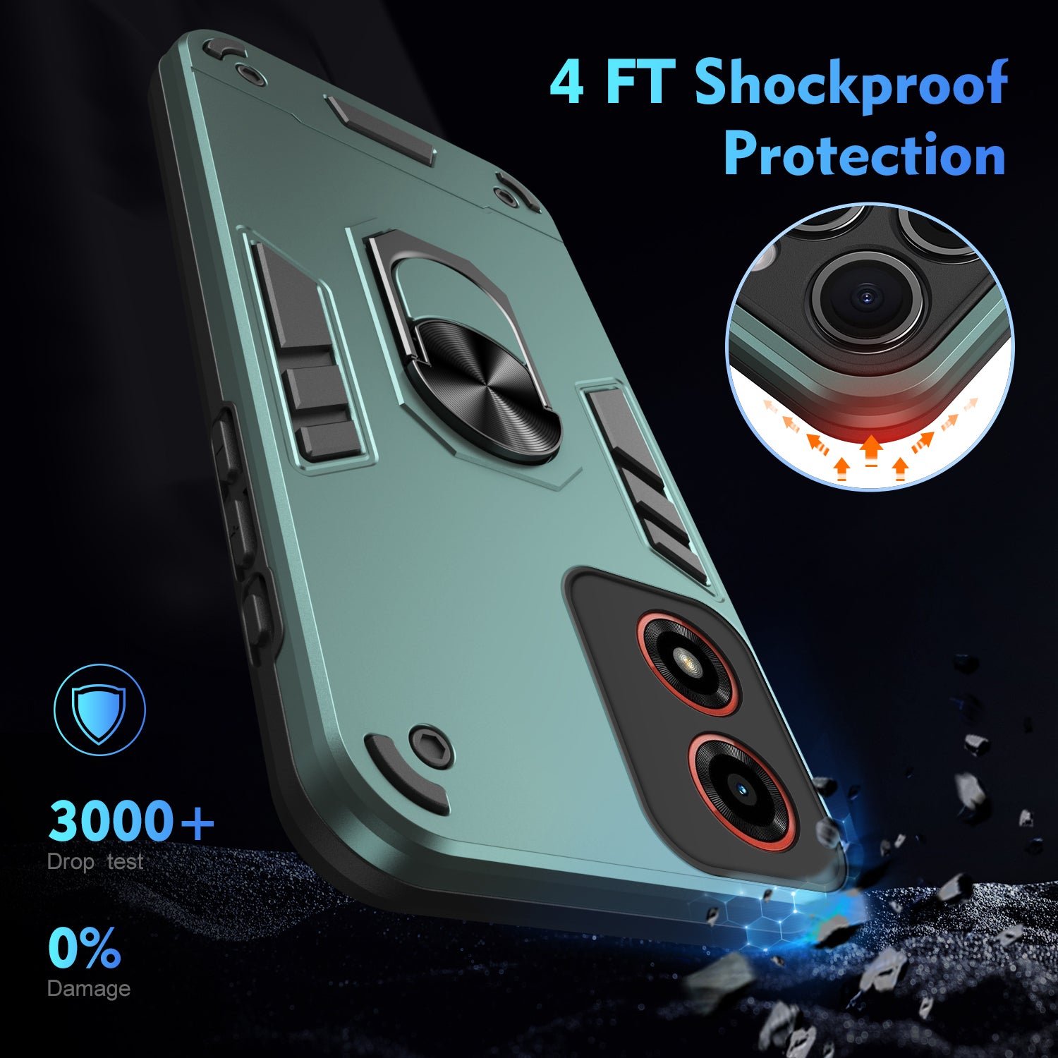 For Motorola Moto G24 4G / G04 4G Slim Case Kickstand Car Mount Phone Case