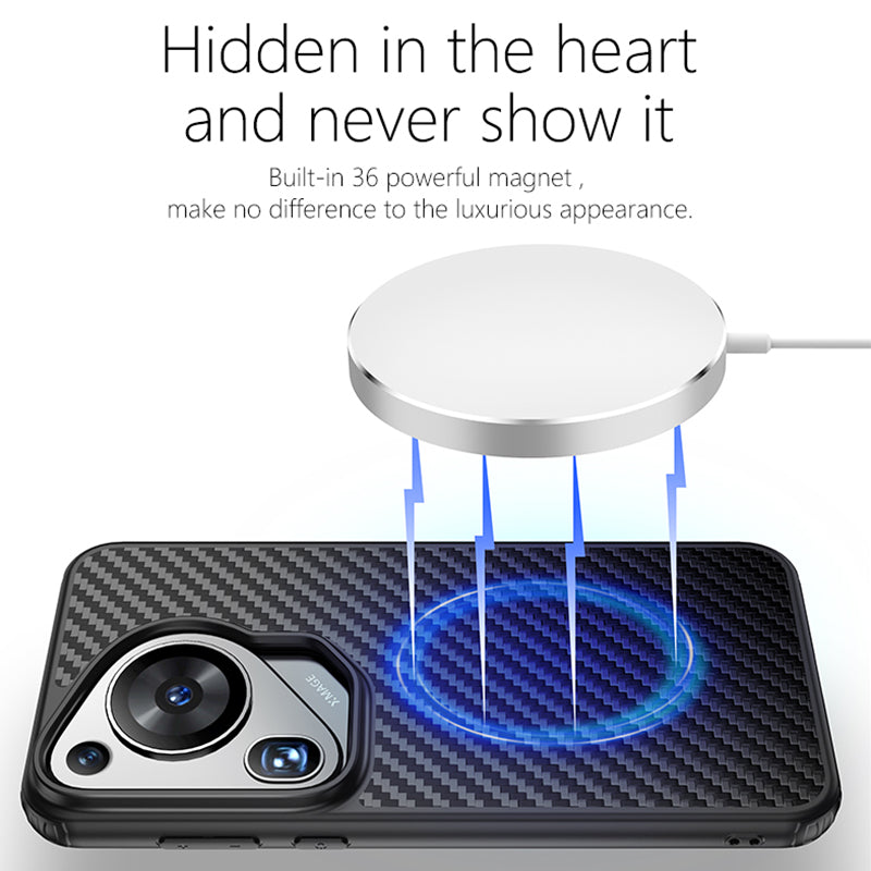 For Huawei Pura 70 Ultra Case Aramid Fiber Super Slim Phone Cover Compatible with MagSafe Charging