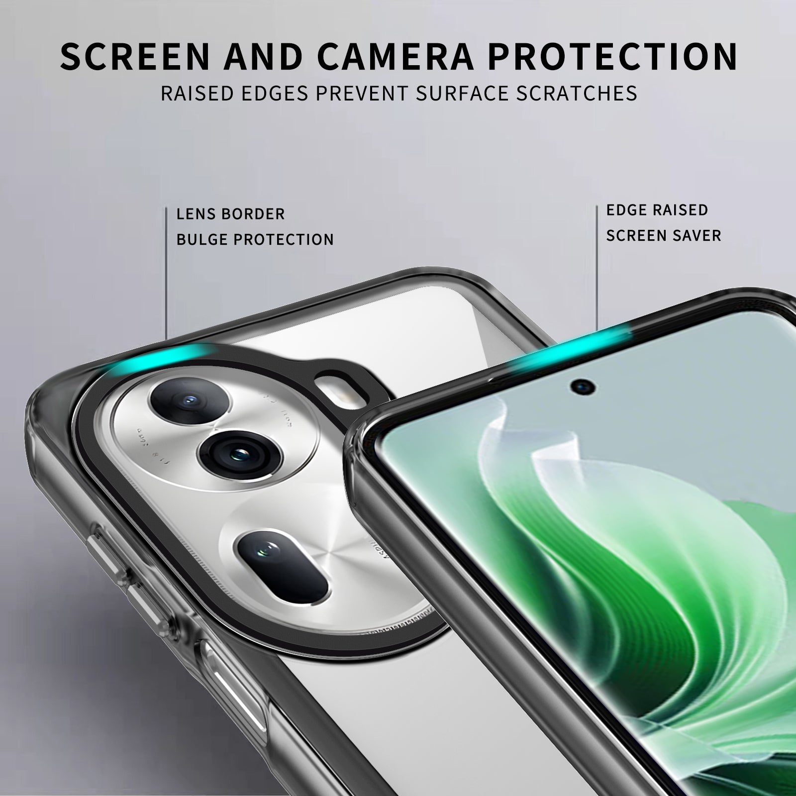 For Oppo Reno11 5G (Global) Case PC+TPU Anti-scratch Protective Phone Cover