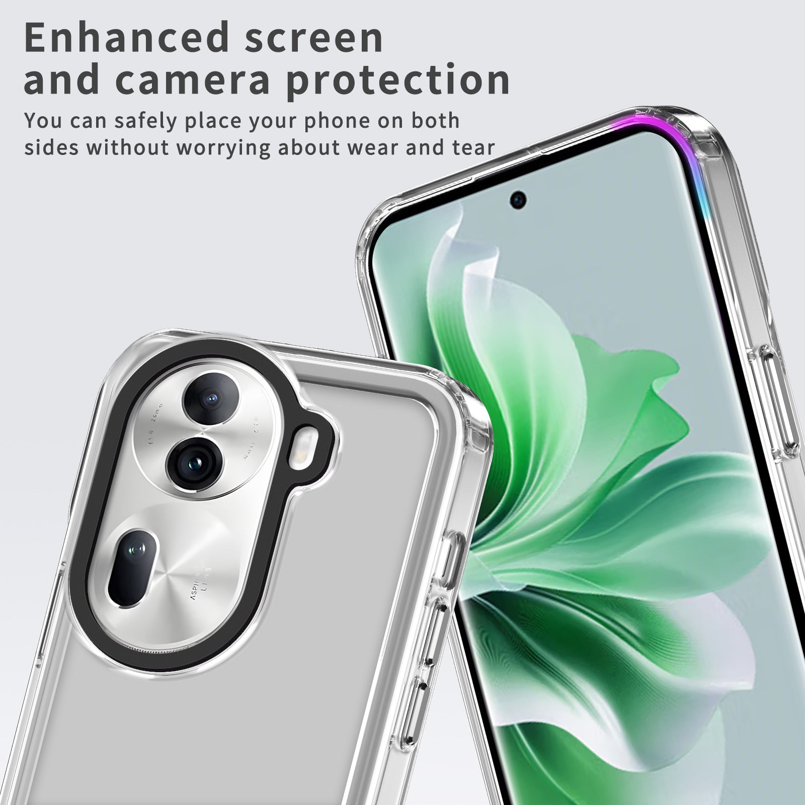 For Oppo Reno11 5G (Global) Case PC+TPU Anti-scratch Protective Phone Cover