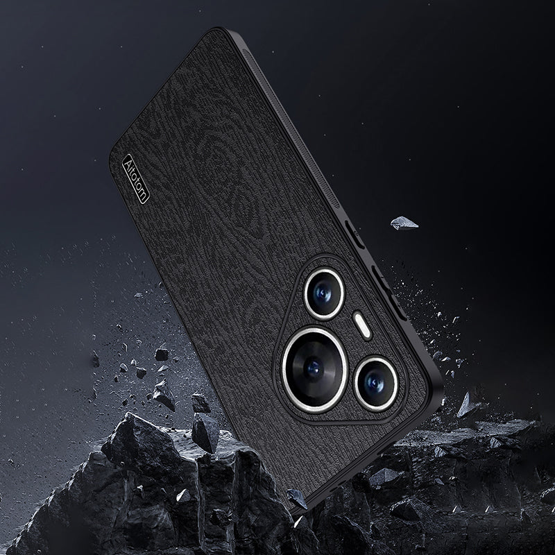 For Huawei Pura 70 Pro / Pura 70 Pro+ Case Wood Texture Leather Coating Hybrid Phone Cover