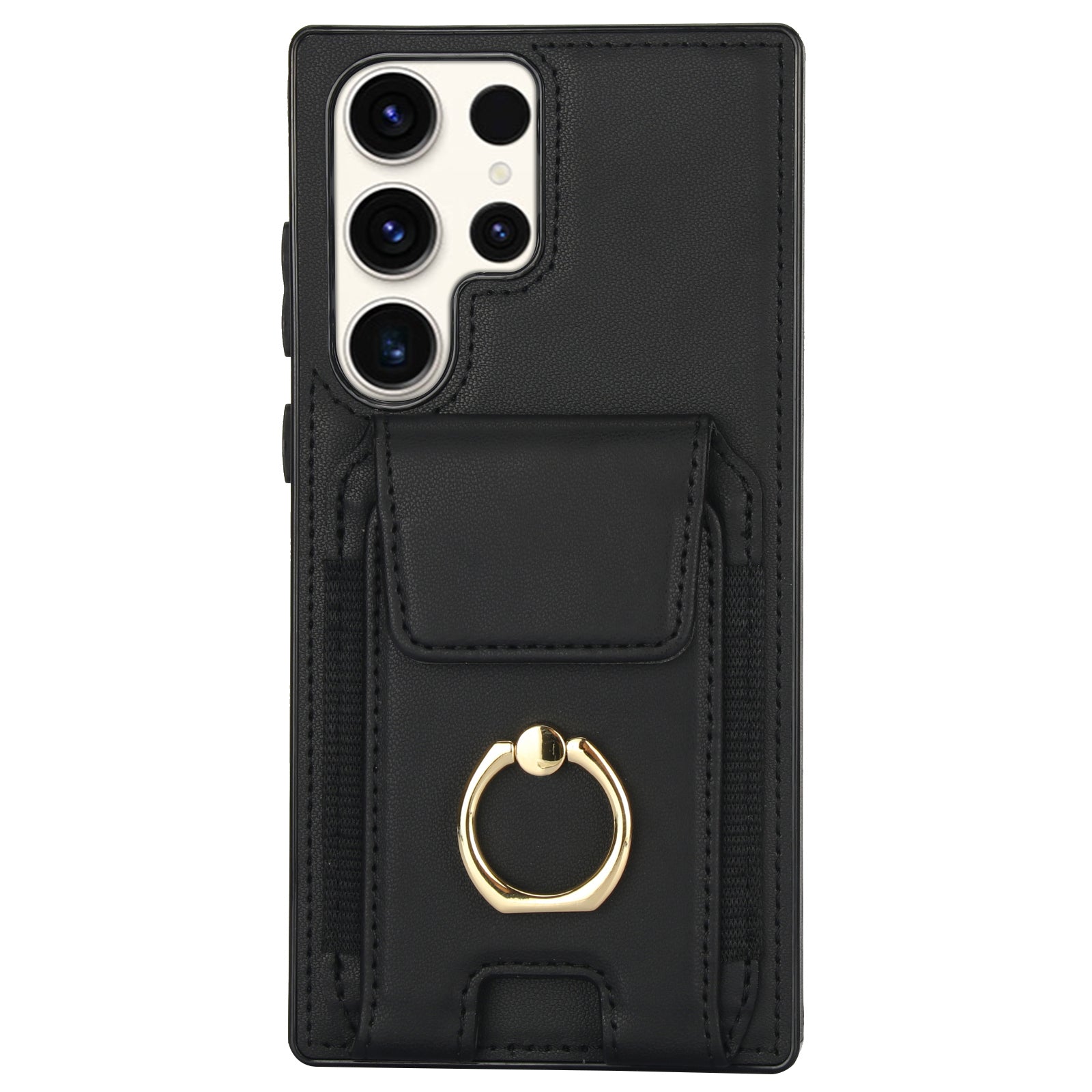 For Samsung Galaxy S23 Ultra Case Leather + TPU Kickstand Card Holder Phone Cover