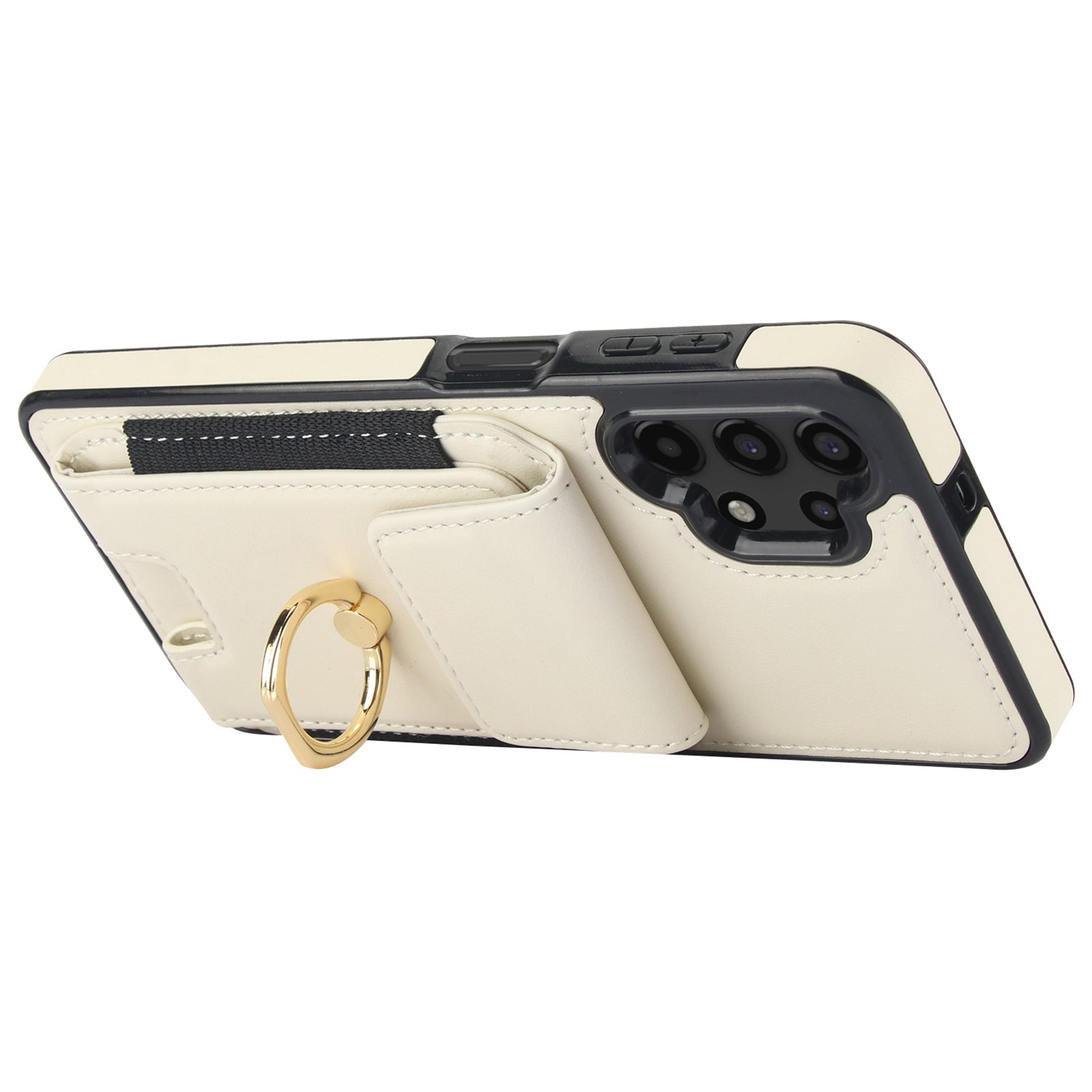 For Samsung Galaxy A13 5G / 4G Case Leather+TPU Phone Cover with Rotary Kickstand Card Holder