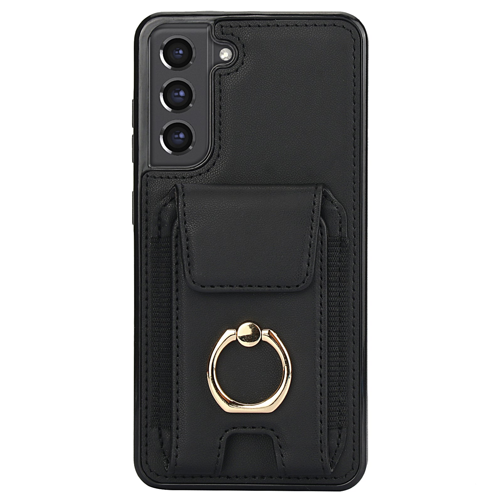 For Samsung Galaxy S22+ 5G Case PU Leather Coated TPU Phone Cover with Card Holder