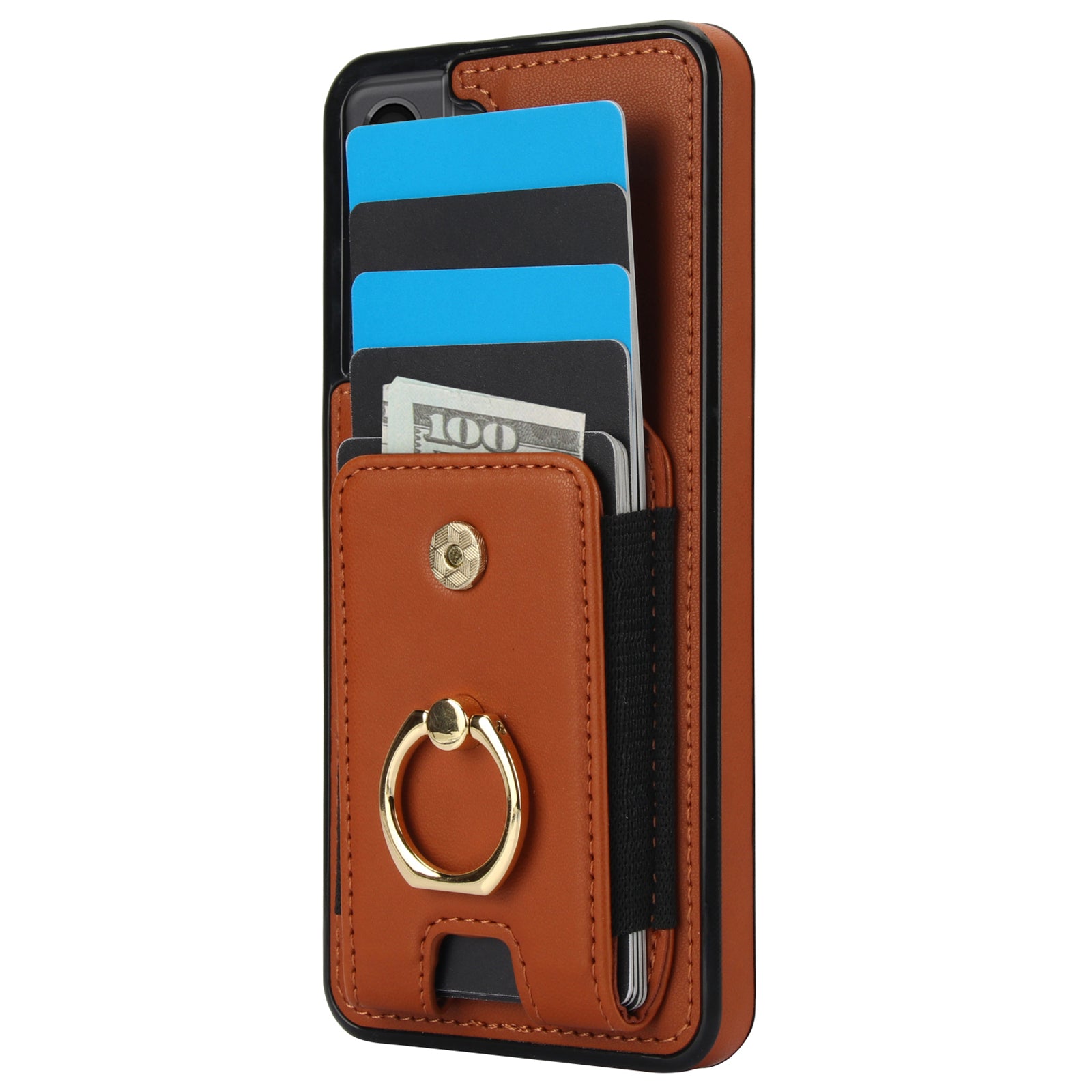 For Samsung Galaxy S23 Kickstand Case PU+TPU Phone Cover with Card Holder