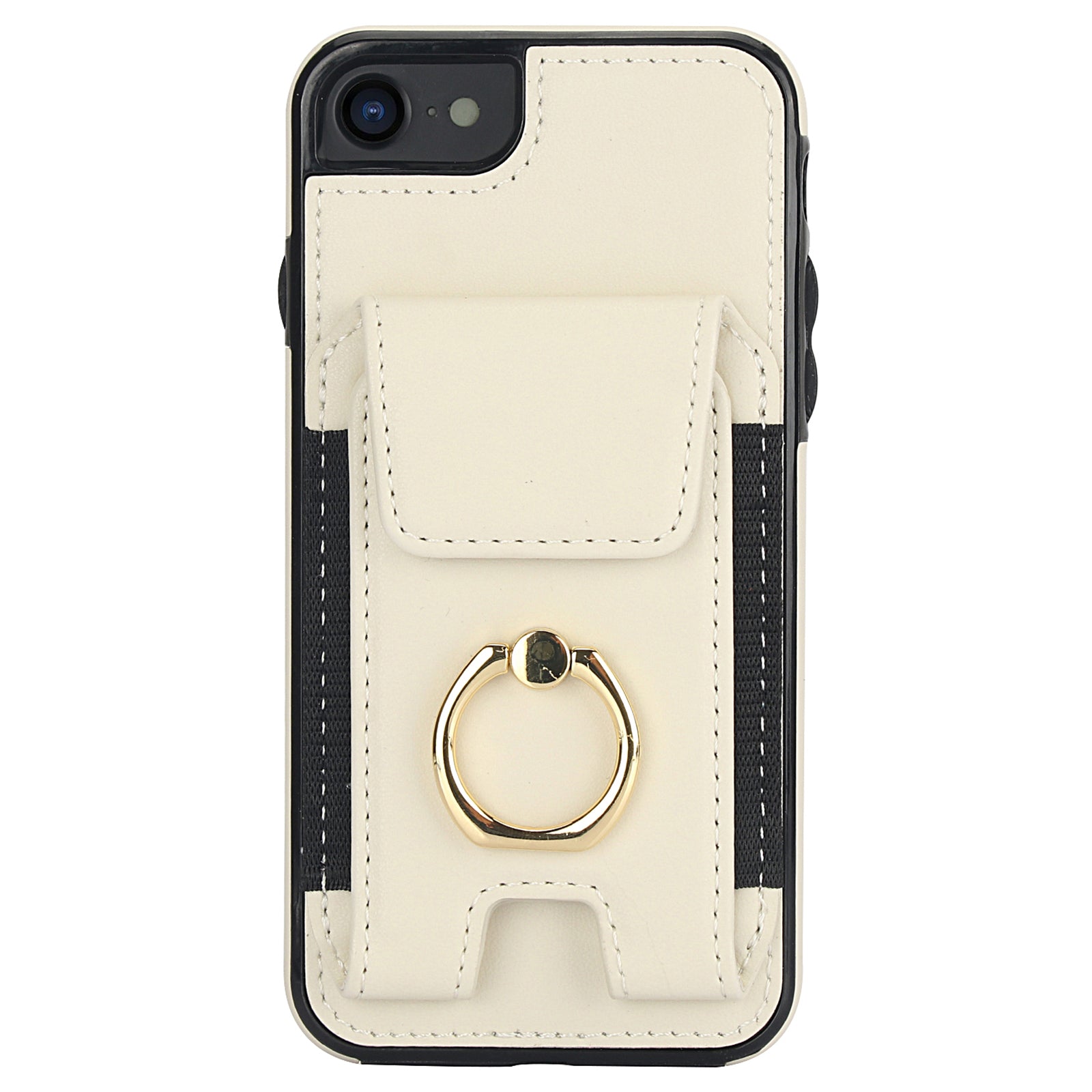 For iPhone 7 / 8 / SE (2020) / SE (2022) Kickstand Case Card Slots PU Leather+TPU Phone Cover