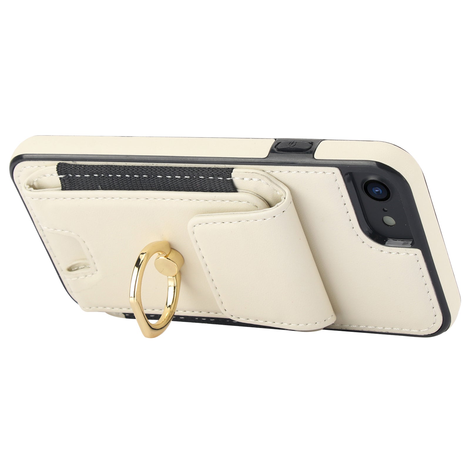 For iPhone 7 / 8 / SE (2020) / SE (2022) Kickstand Case Card Slots PU Leather+TPU Phone Cover