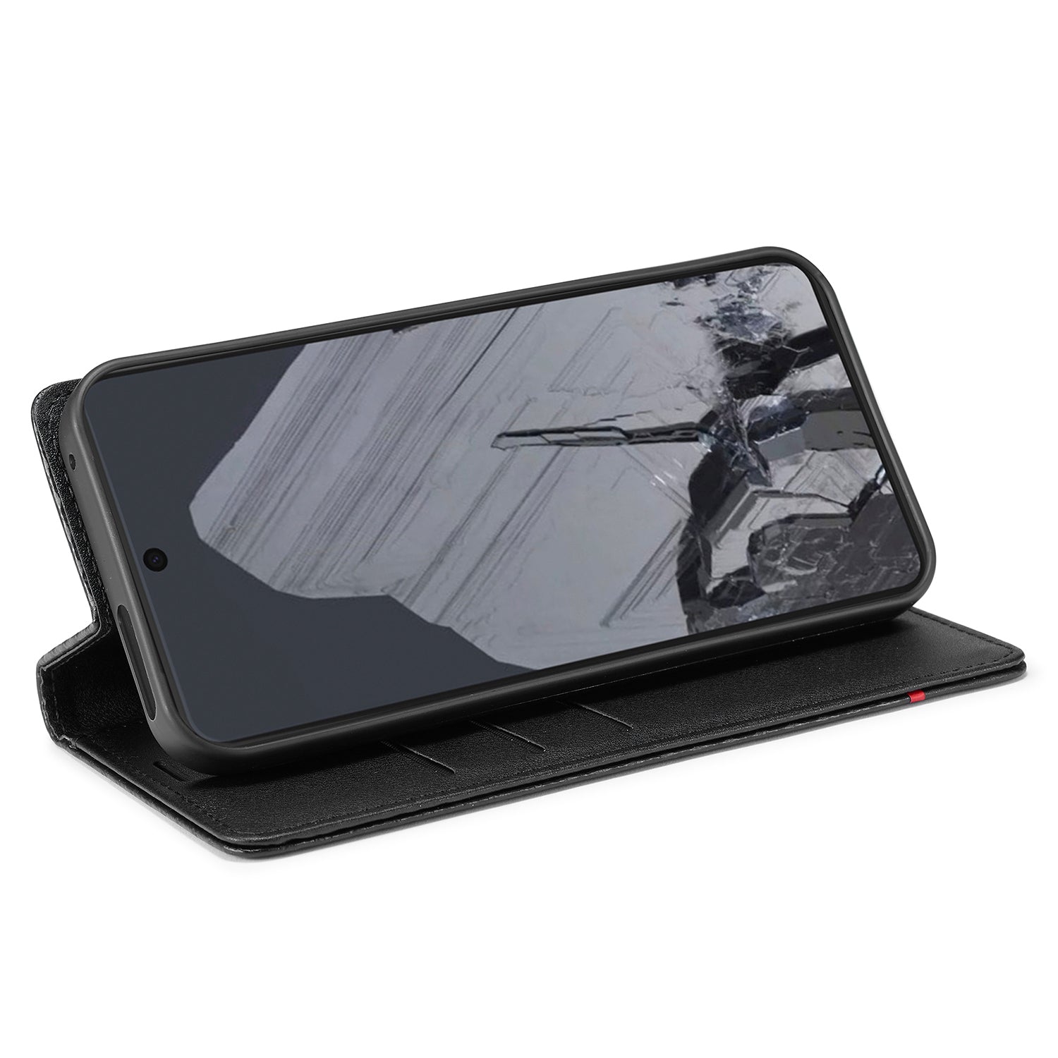 LC.IMEEKE For Google Pixel 9 Pro Wallet Case Carbon Fiber Texture Leather Flip Phone Cover
