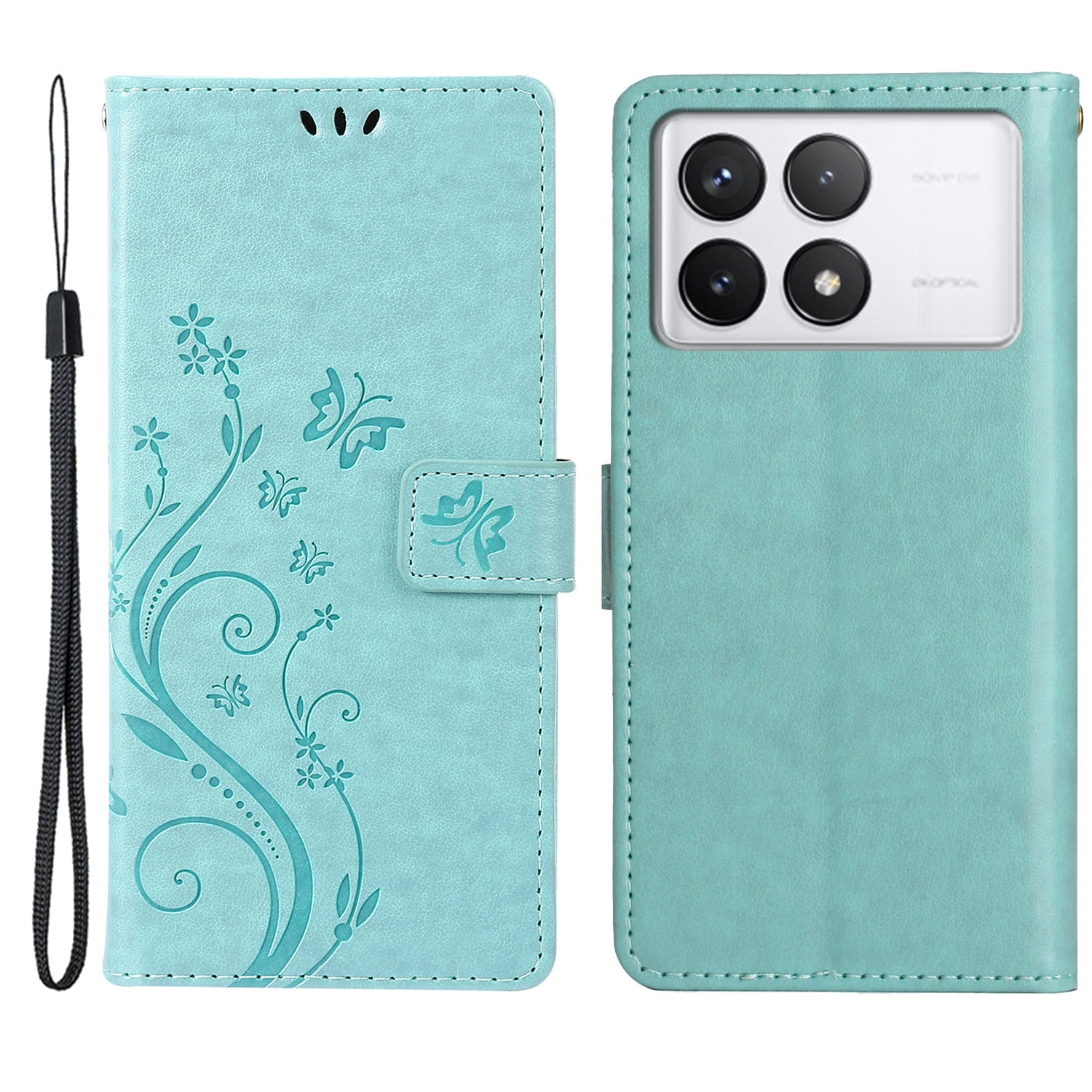 For Xiaomi Redmi K70E 5G / Poco X6 Pro 5G Case Butterfly Pattern Wallet Style Leather Phone Cover