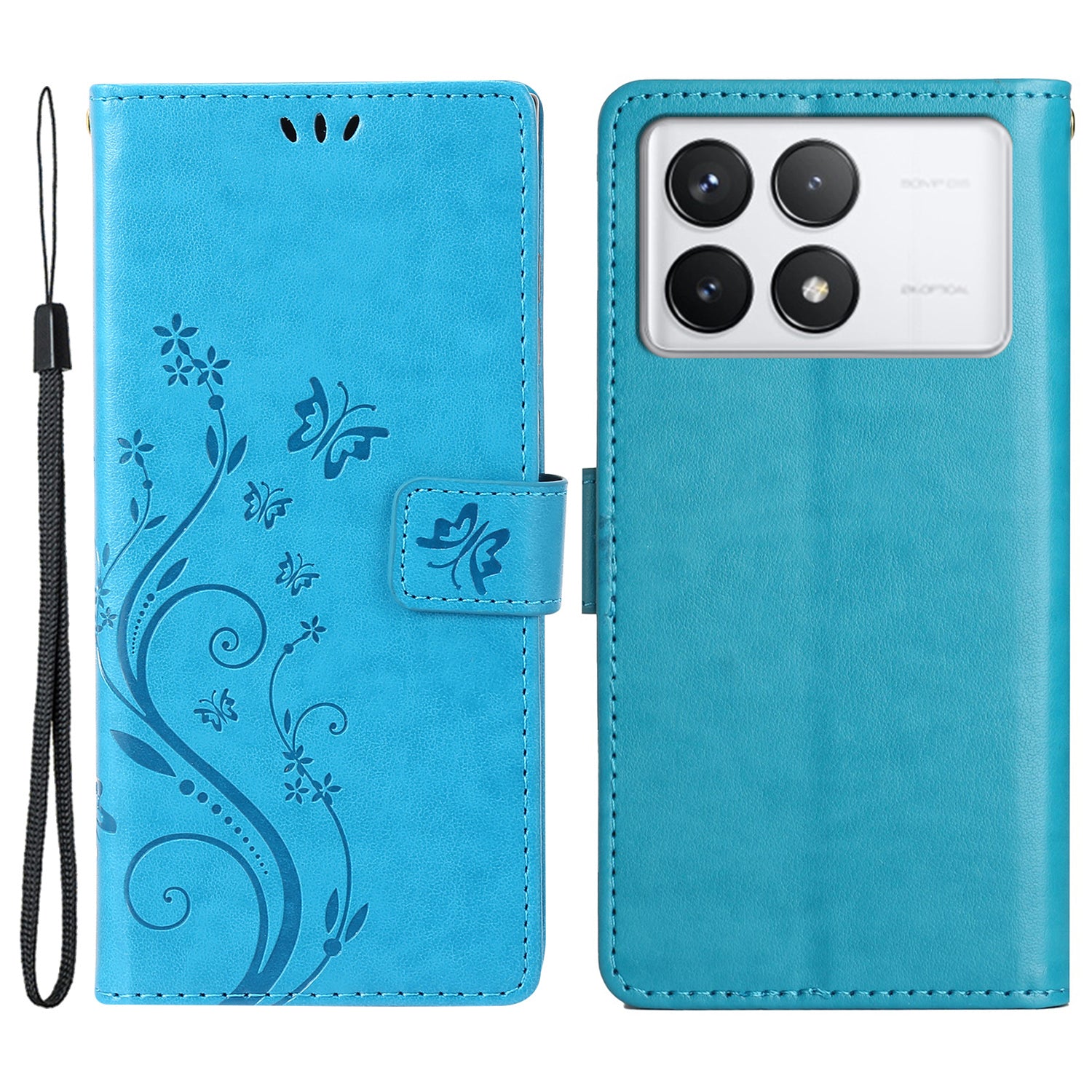For Xiaomi Redmi K70E 5G / Poco X6 Pro 5G Case Butterfly Pattern Wallet Style Leather Phone Cover