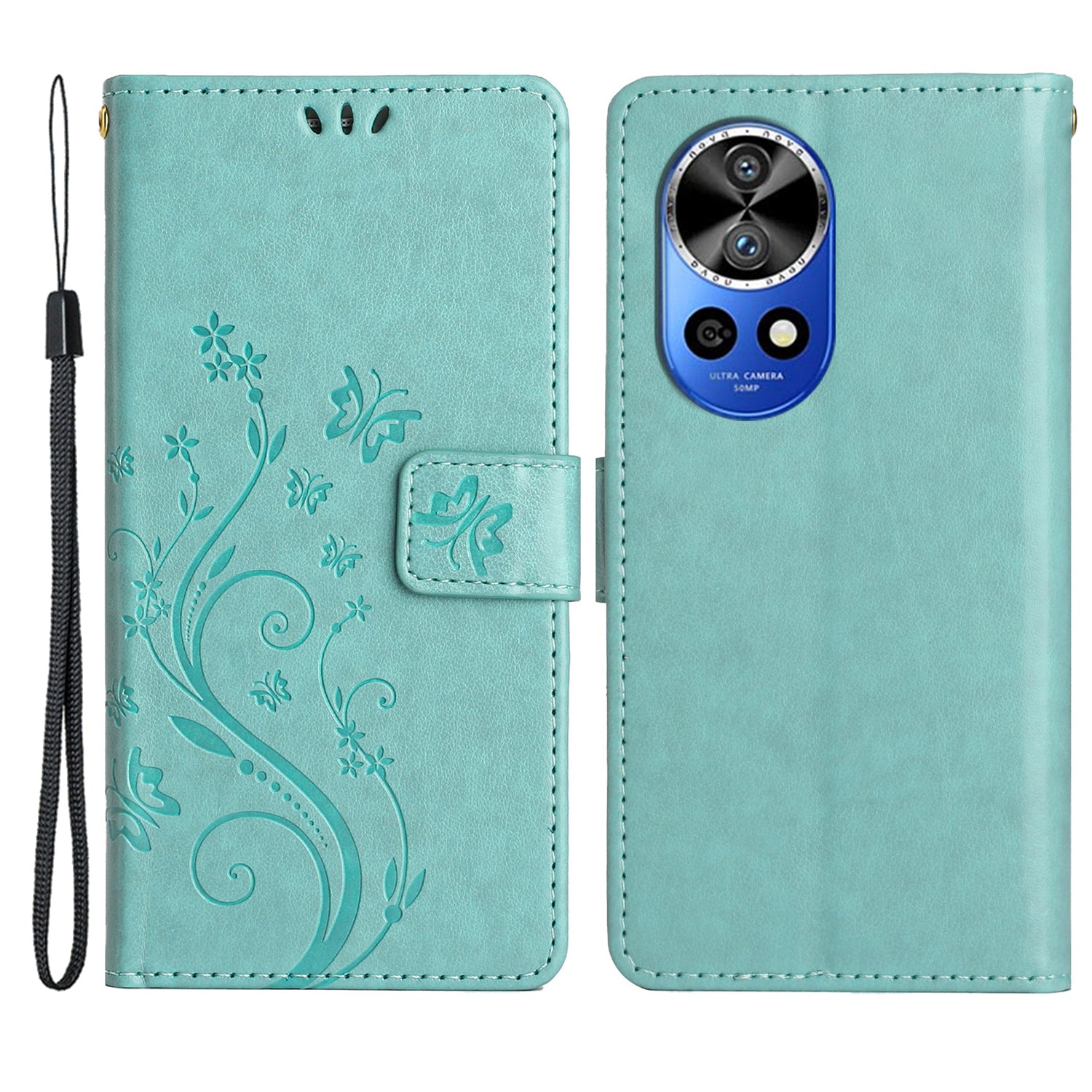 For Huawei nova 12 Pro 5G / nova 12 Ultra 5G Case PU Leather Wallet Butterfly Phone Cover