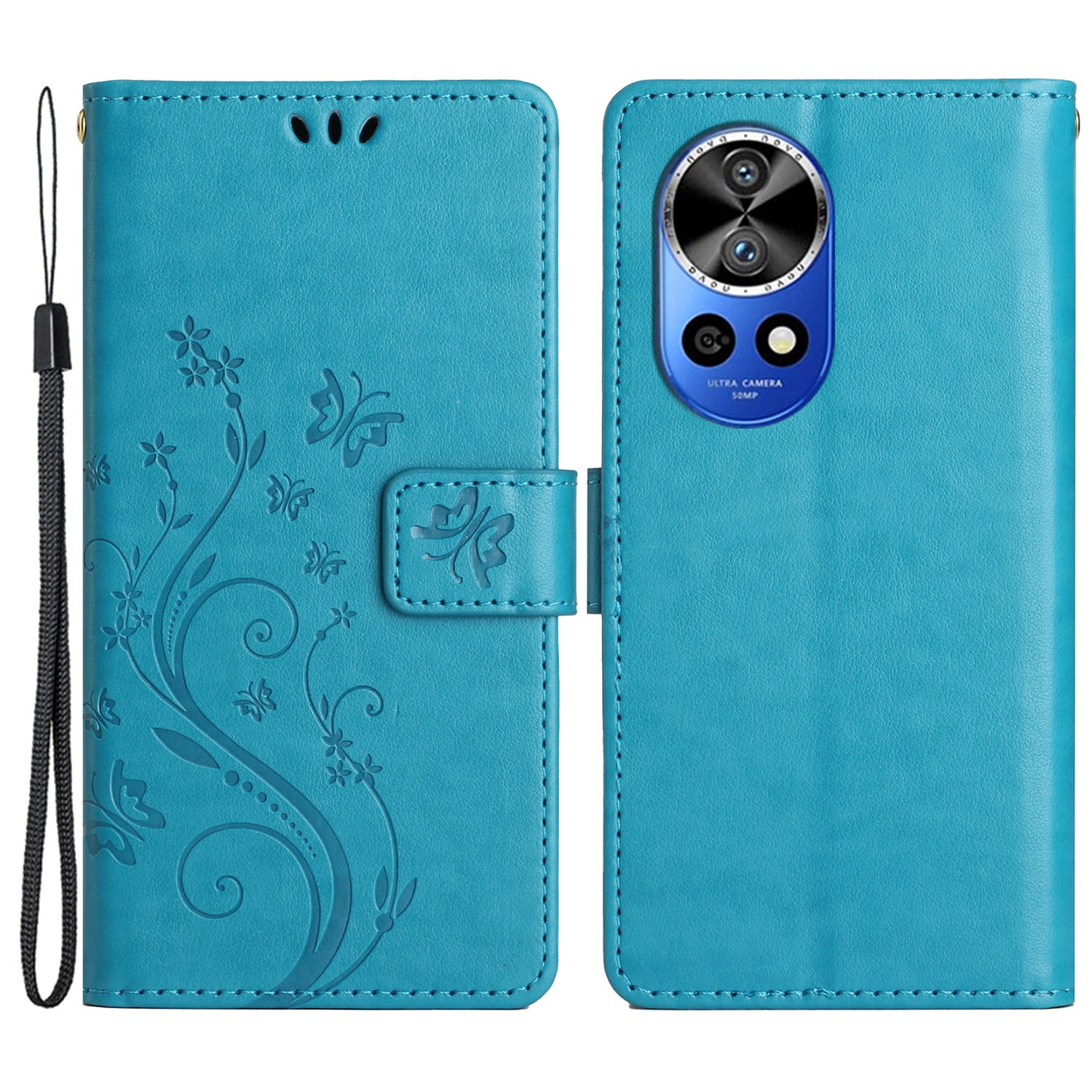 For Huawei nova 12 Pro 5G / nova 12 Ultra 5G Case PU Leather Wallet Butterfly Phone Cover