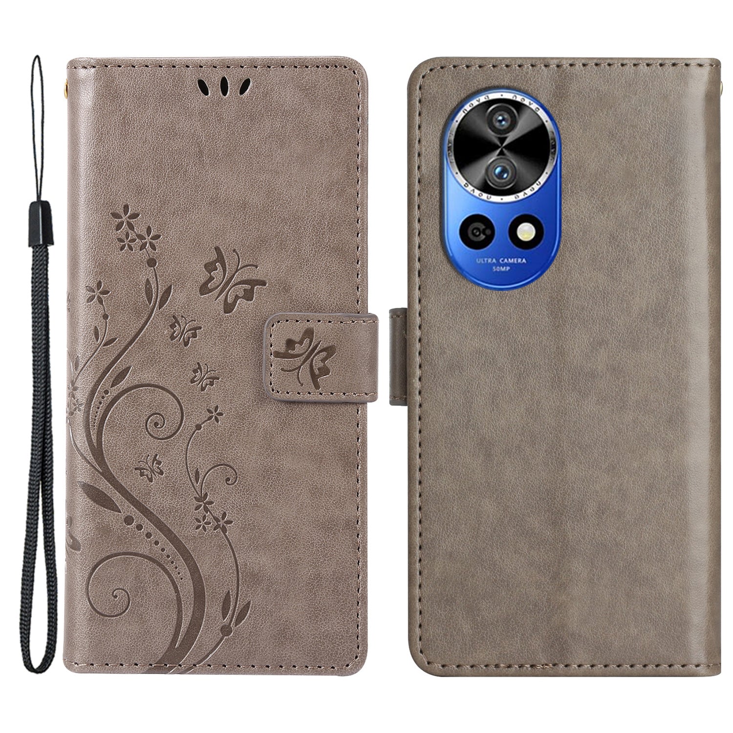 For Huawei nova 12 Pro 5G / nova 12 Ultra 5G Case PU Leather Wallet Butterfly Phone Cover