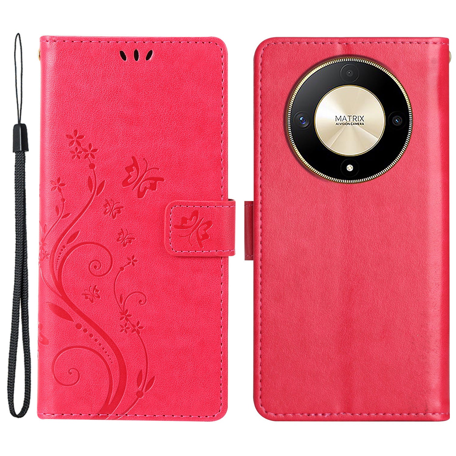 For Honor Magic6 Lite 5G / X50 5G / X9b 5G Wallet Case Butterfly Leather Flip Phone Cover