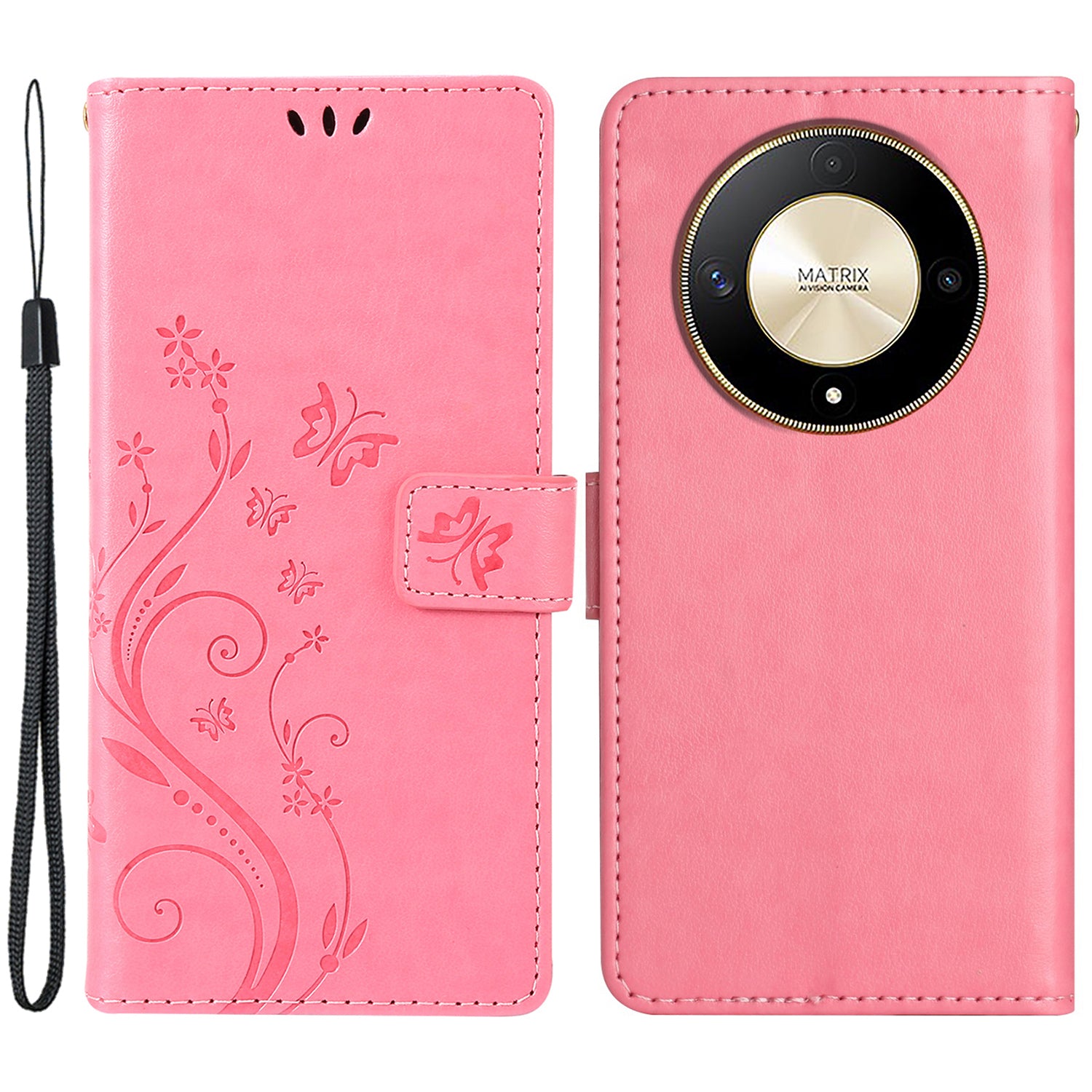 For Honor Magic6 Lite 5G / X50 5G / X9b 5G Wallet Case Butterfly Leather Flip Phone Cover