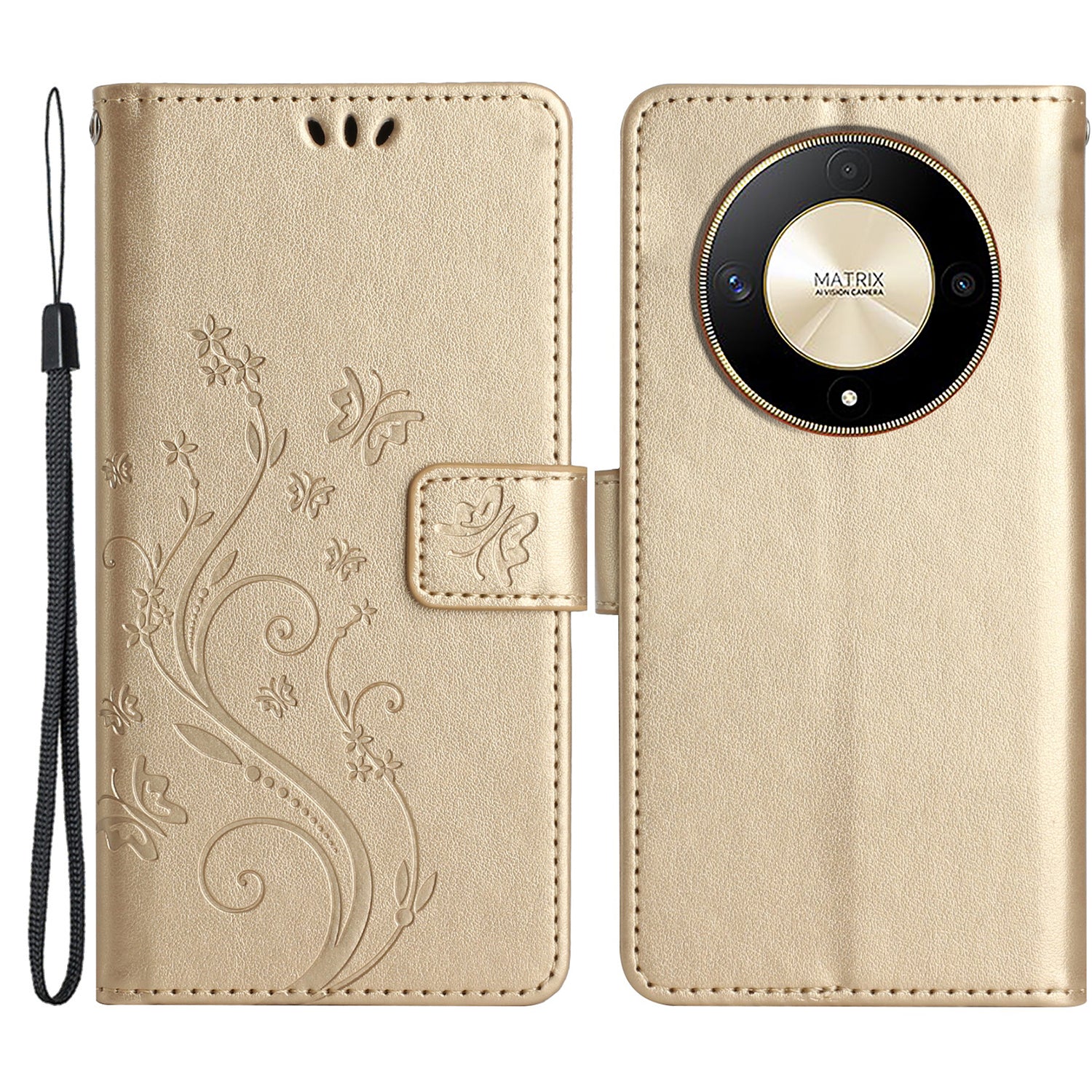 For Honor Magic6 Lite 5G / X50 5G / X9b 5G Wallet Case Butterfly Leather Flip Phone Cover