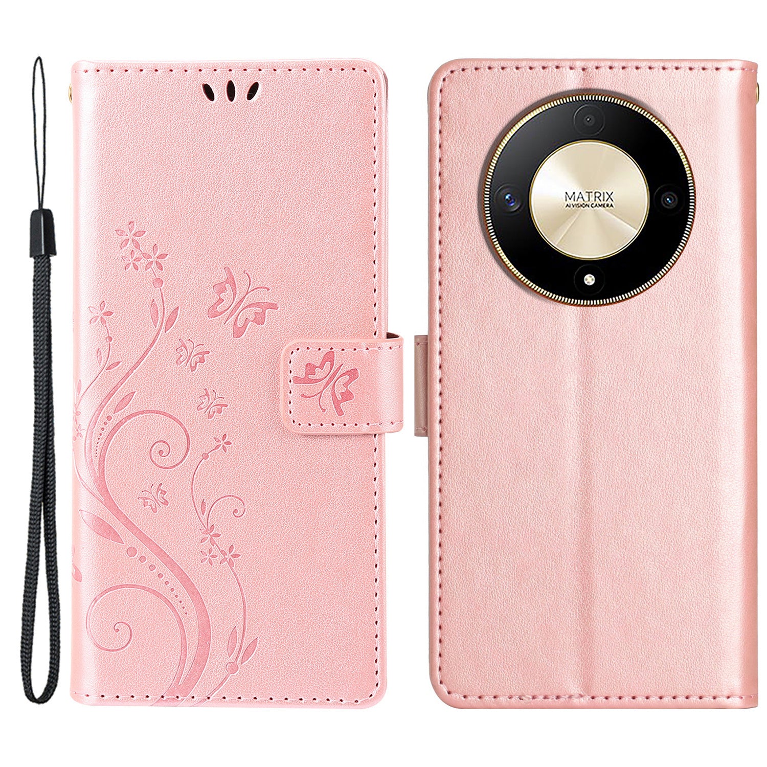 For Honor Magic6 Lite 5G / X50 5G / X9b 5G Wallet Case Butterfly Leather Flip Phone Cover
